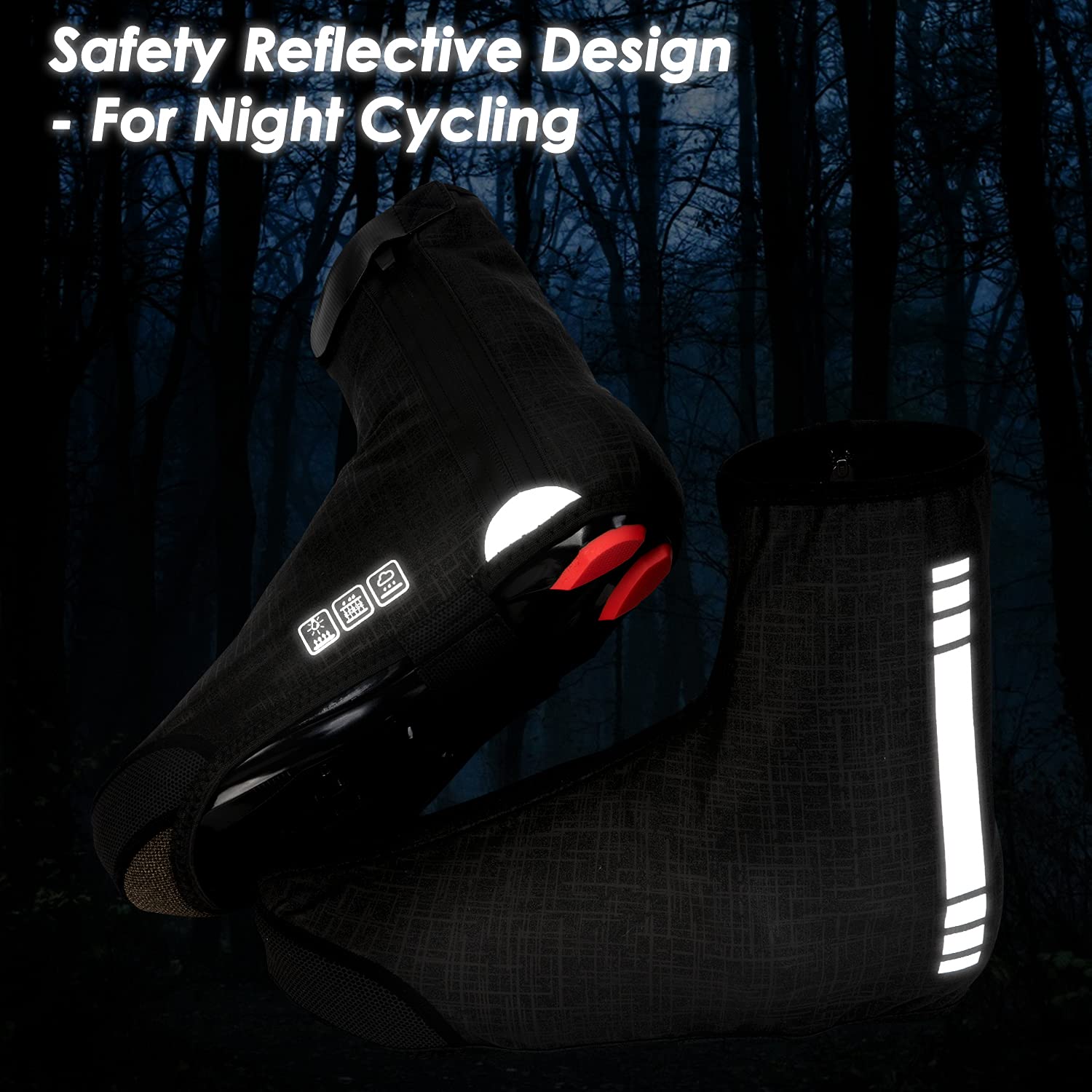 Copriscarpe Ciclismo Termico Invernale Universale Impermeabile Elastico Ideale per Ciclismo Invernale Riflettente Universale Ultra-Leggero Unisex