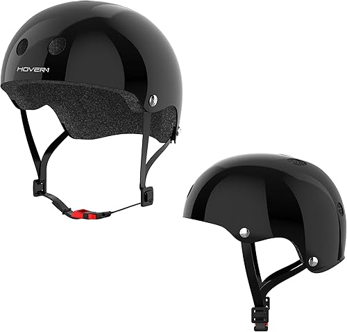 Hover-1 Casco resistente a los impactos para adultos mayores de 14 años, visera magnética desmontable, acolchado protector de espuma EPS correas