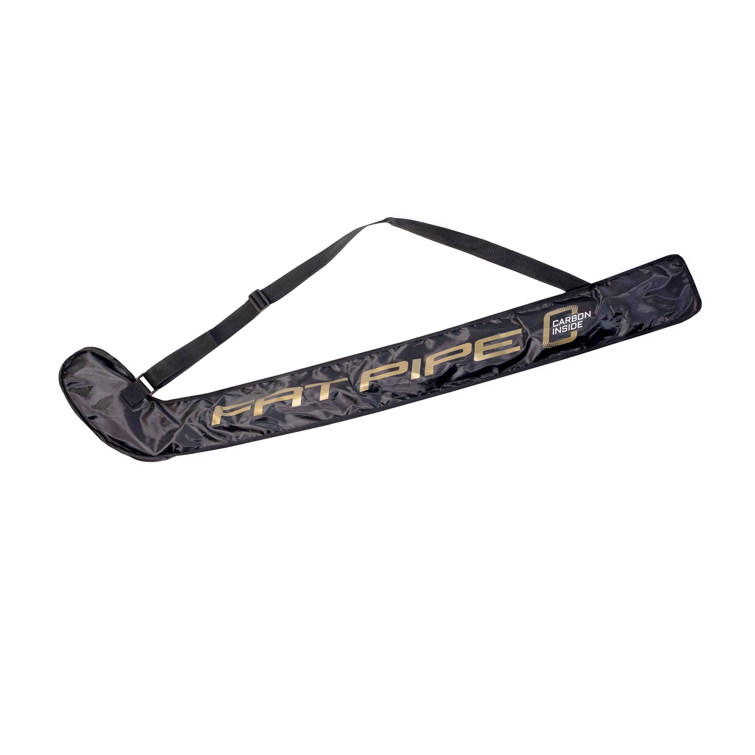 Fat PIpe Floorball/Unihockey Borsa per racchette | Satellite Air Junior | per 1-3 racchette fino alla lunghezza del gambo 92 cm (nero/oro)