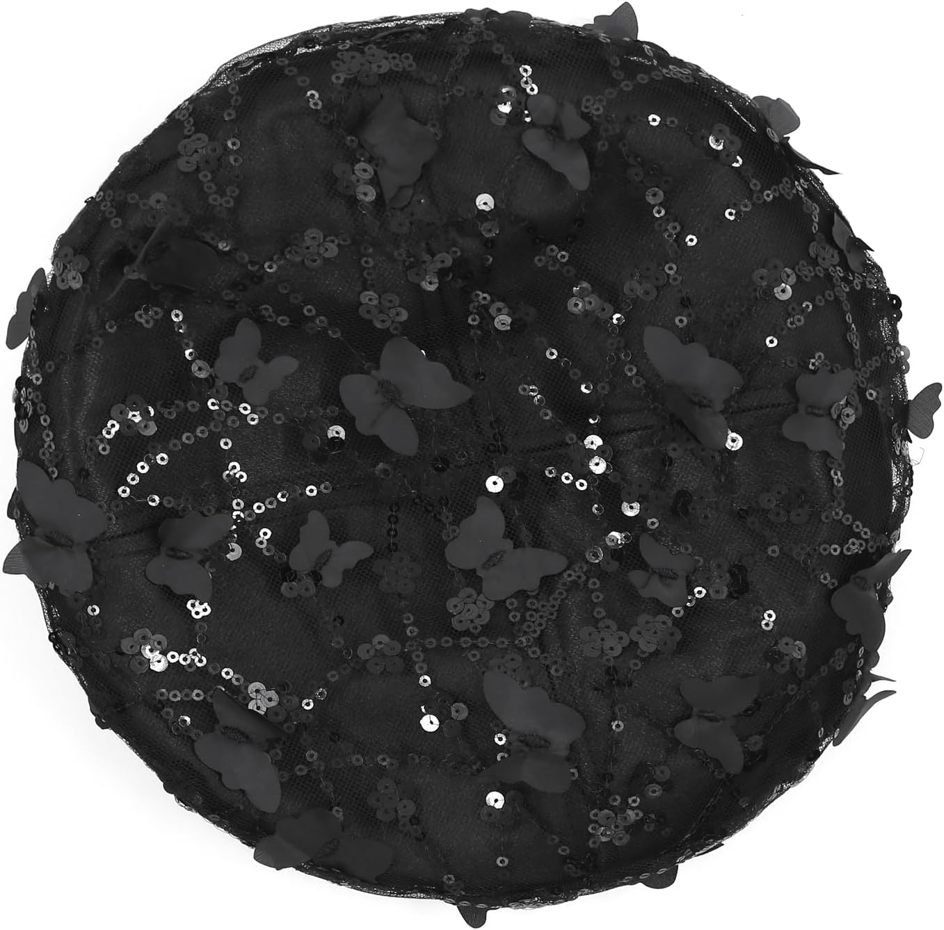 Sequin Beret Artist Hat Bling French Beret Hats for Women Girls Glitter Mermaid Cap for Dancing Party Accessories