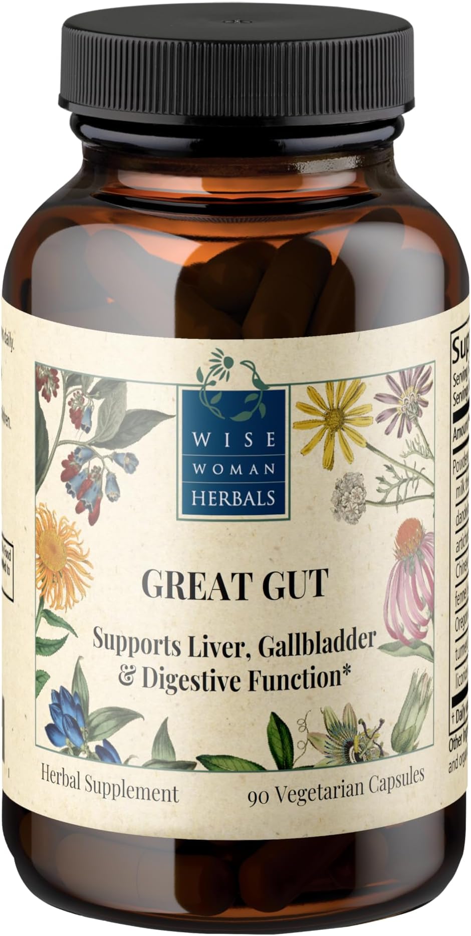 Great Gut (Formerly Hepacaps), Pure Non-GMO, Herbal Blend with Milk Thistle, Supports Healthy Gallbladder & Digestion, Liver Detox, Natural Cleanse, 90 Veg Caps