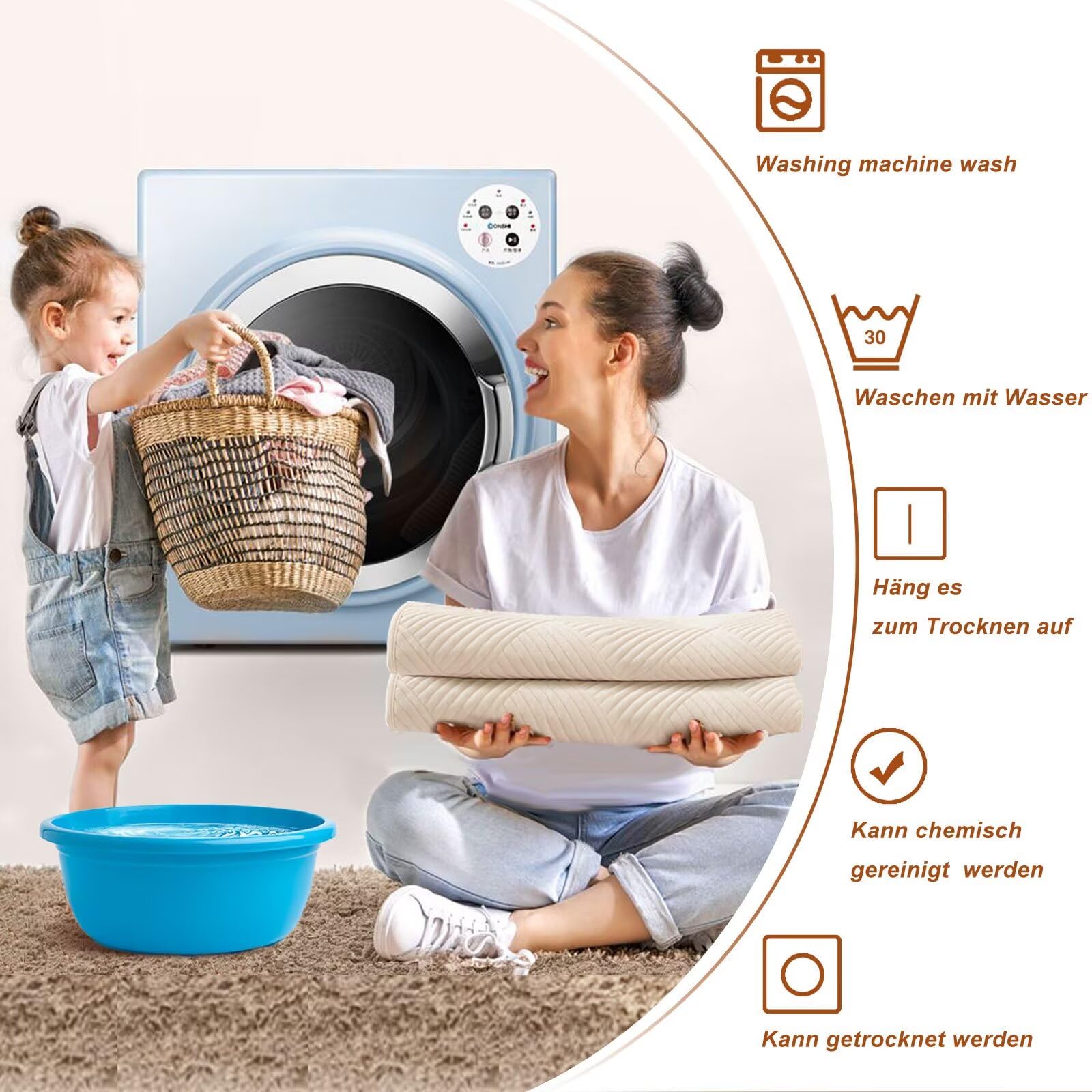 Housse de Canapé en Flanelle Lavable pour Canapé Sectionnel 1/2/3/4 Places