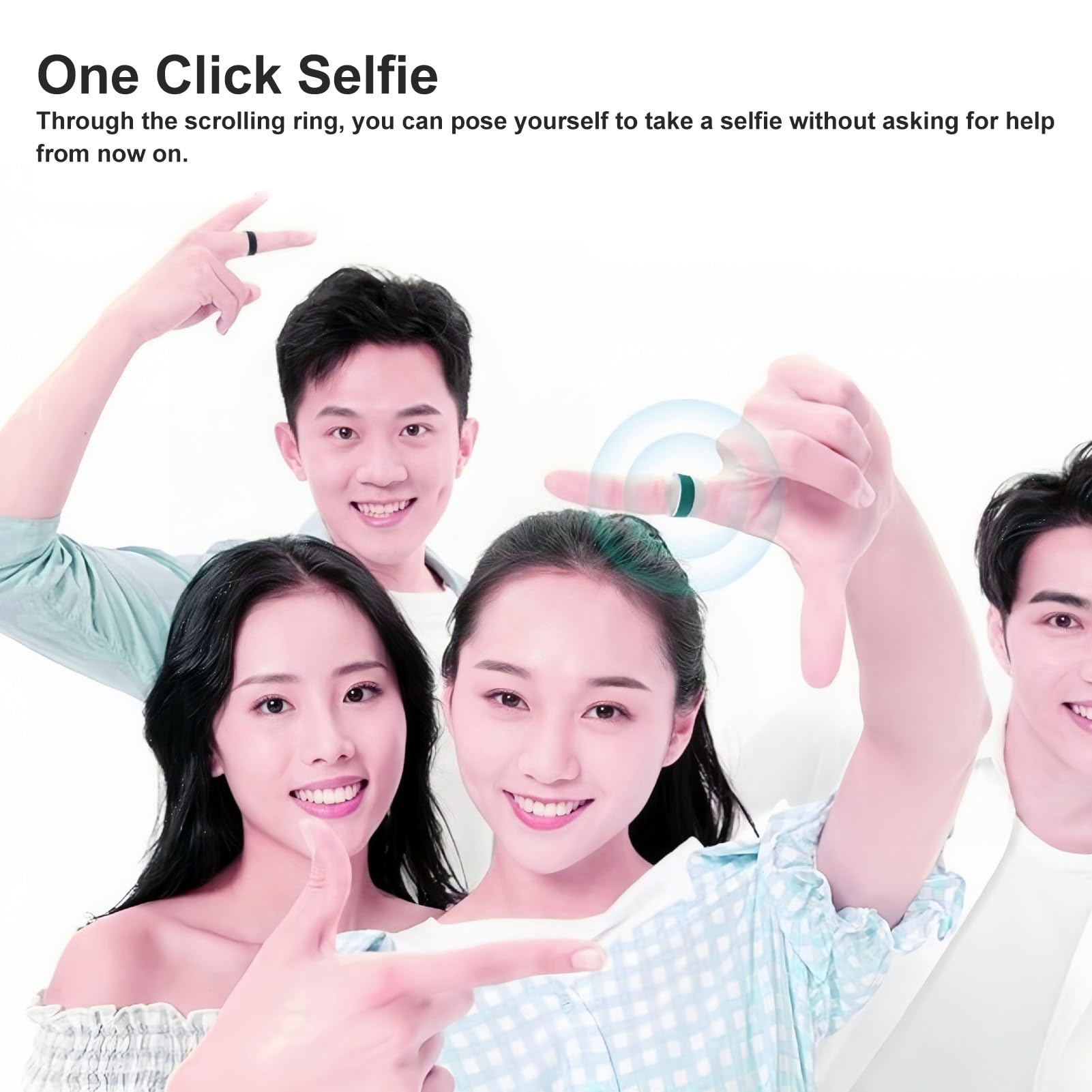 Pierścień Page Turner, Pilot do TikTok, Page Turner do Aplikacji Pilot do Nagrywania Wideo z Kamery, pierścień Przewijania do IOS, Android