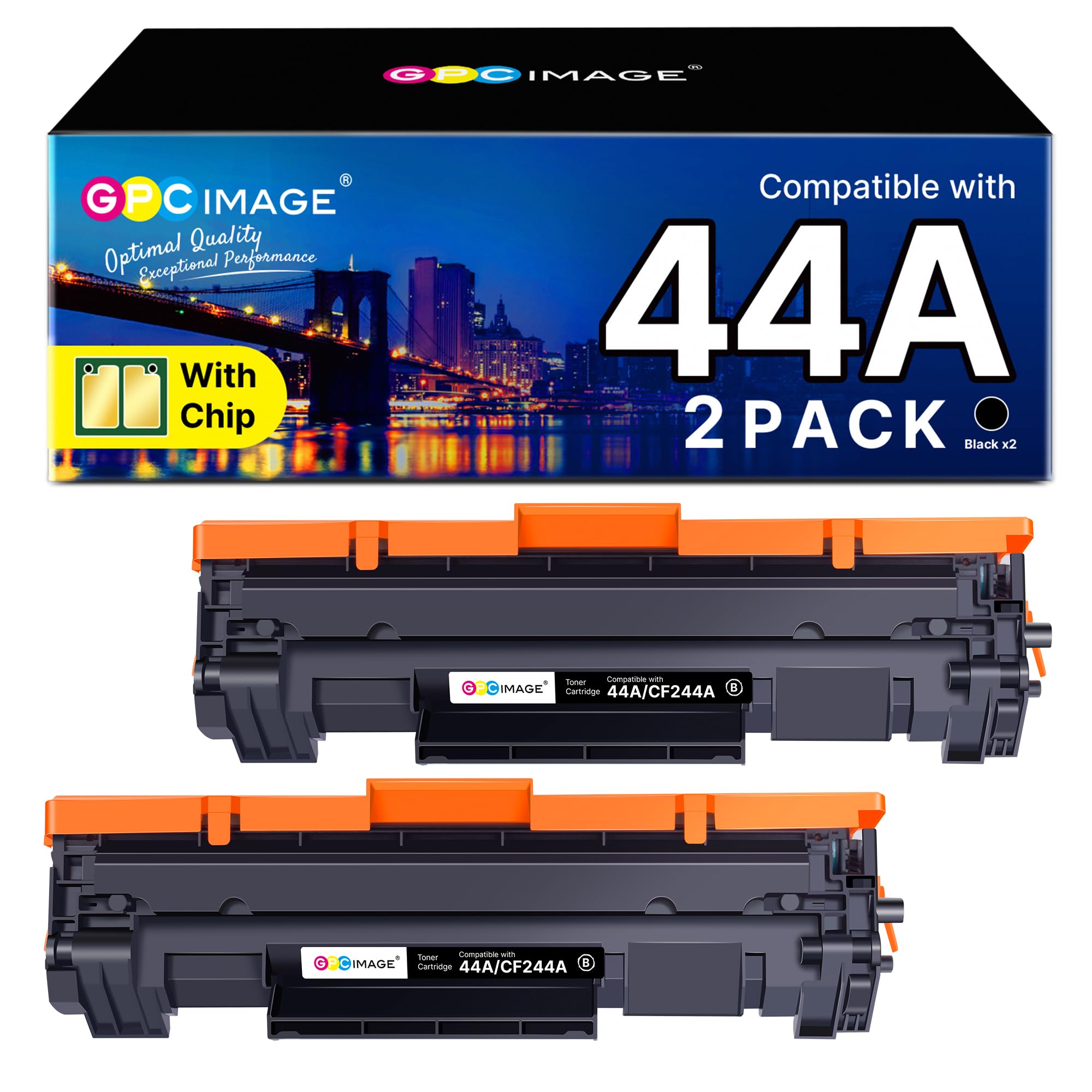 CF244A 44A Toner Schwarz Kompatible für HP 44A CF244A M15w Toner 2er-Pack | Kompatibel für HP LaserJet Pro MFP M28w Toner für HP LaserJet Pro M15w Toner M15a MFP M28a 44A CF244A