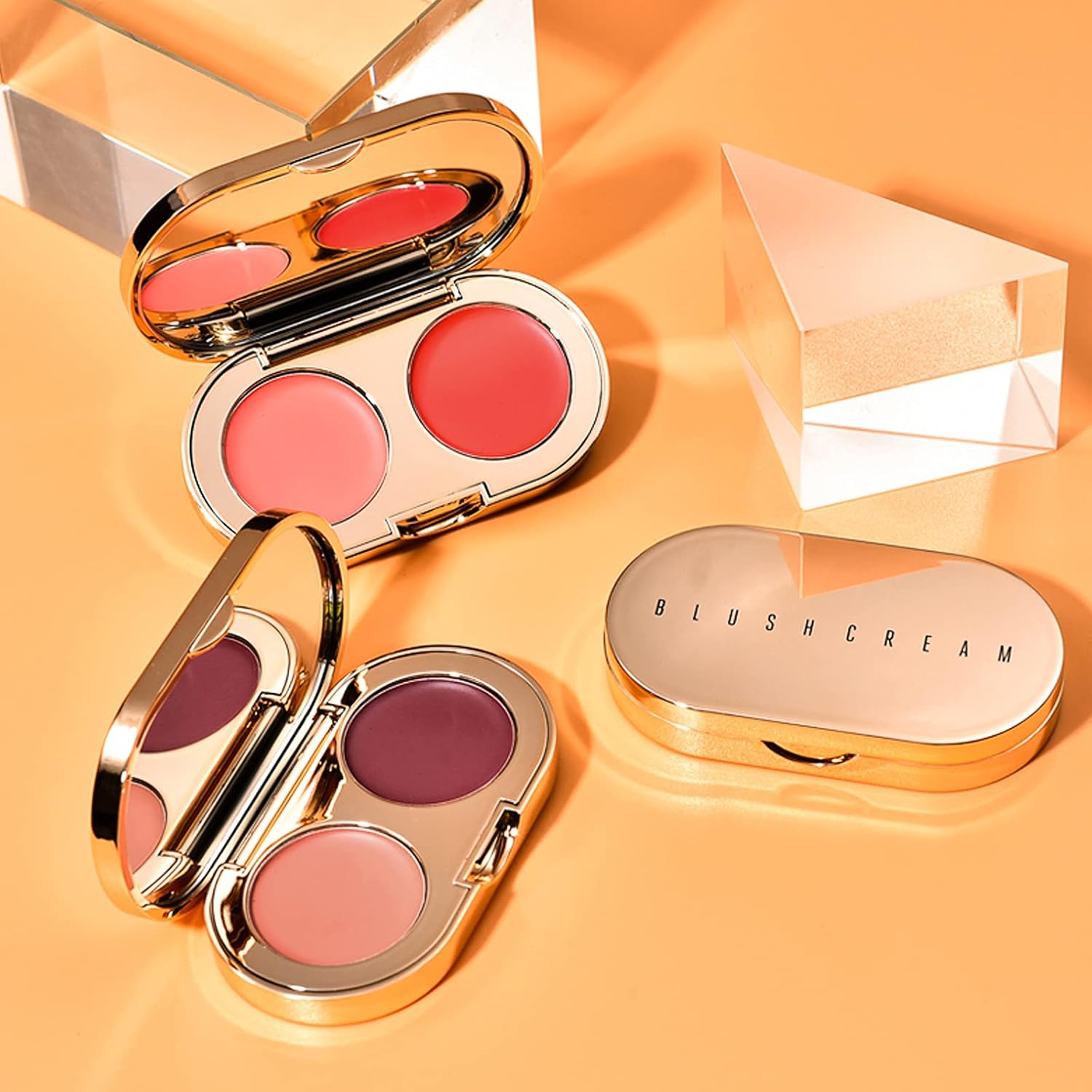 NewBang 4 Colors Cream Blush Palette,Moisturizing Cream Cheek Blush,Buildable Blendable Blushing,Highlighting&Tinting,Natural Vegan&Cruelty Free Blusher,Longlasting Make up Blush : Everything Else