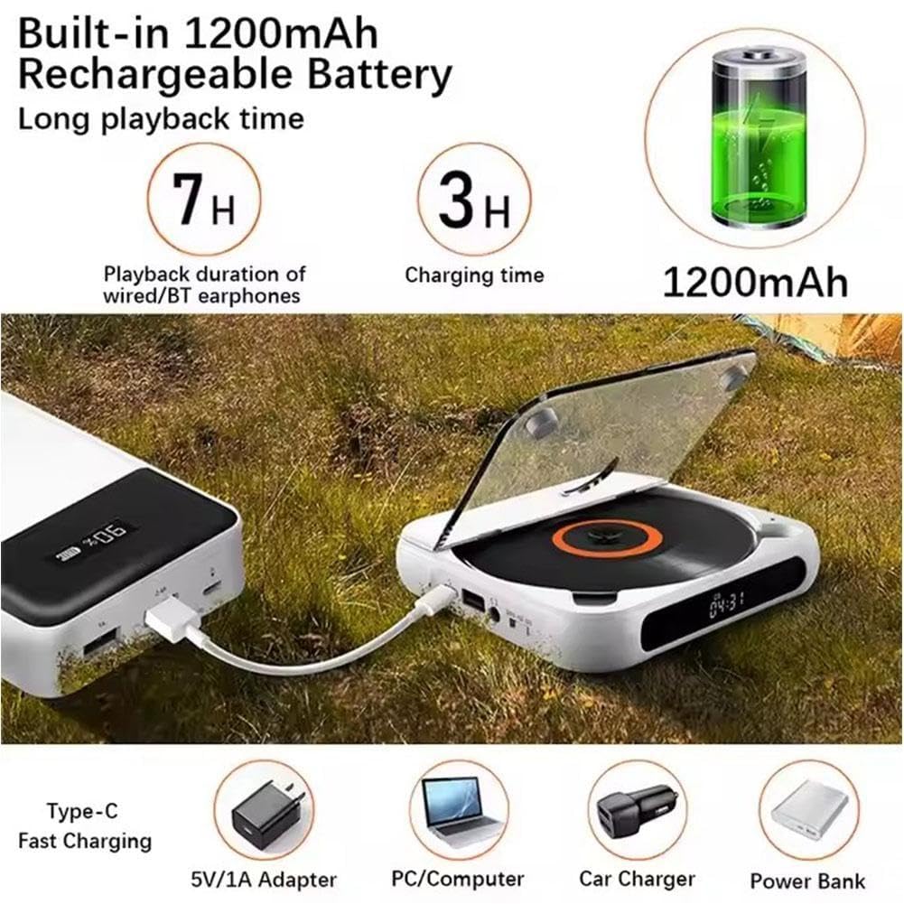 Student Tragbarer Player Bluetooth Audio Tragbarer Auto Disc Player Study Player Tragbarer Bluetooth Repeater