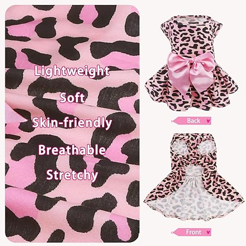 Miniatura 82 de PUPTECK Vestido de Navidad para perro, disfraz de cachorro, ropa para perros pequeños con falda de lazo, pijama Rojo (Navidad)