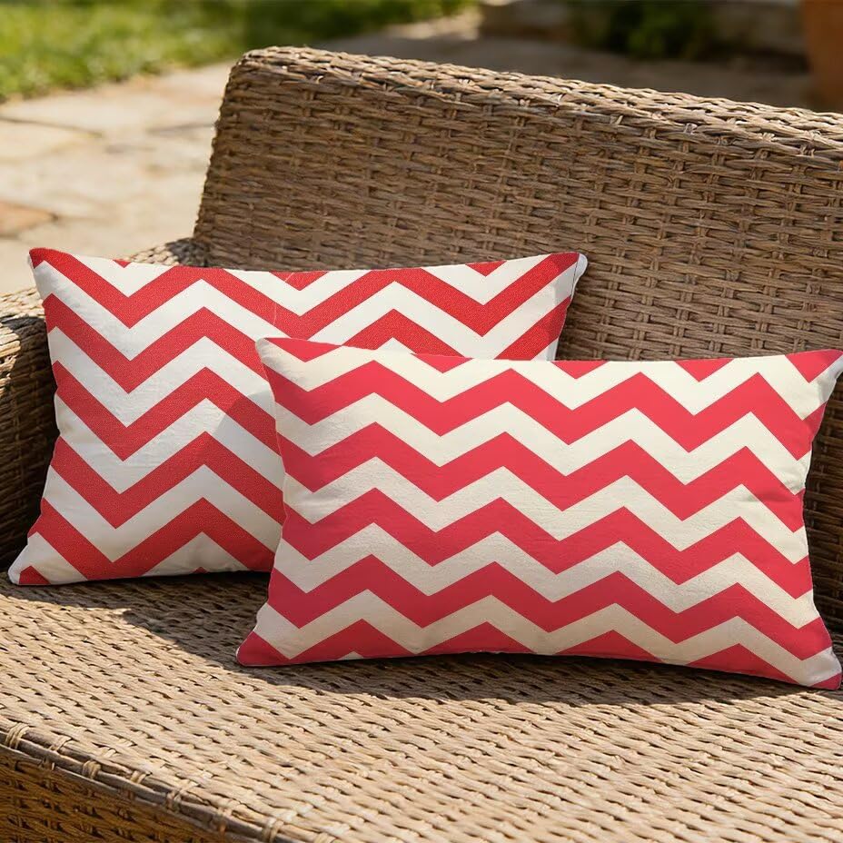 Coussin extérieur imperméable rouge pour canapé de jardin et patio