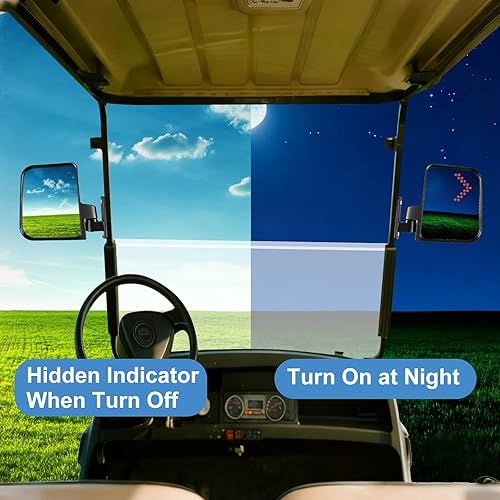 Miniatura 7 de Espejo universal para carrito de golf, espejos laterales para carrito de golf, espejos retrovisores para Club Car EZGO Yamaha UVT AVT Espejos