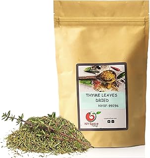 NY SPICE SHOP Dried Thyme Leaves - 1 Pound Thyme Whole Leaves - Dried Thyme Seasoning Spice - Dry Evergreen Herb - Thyme L...
