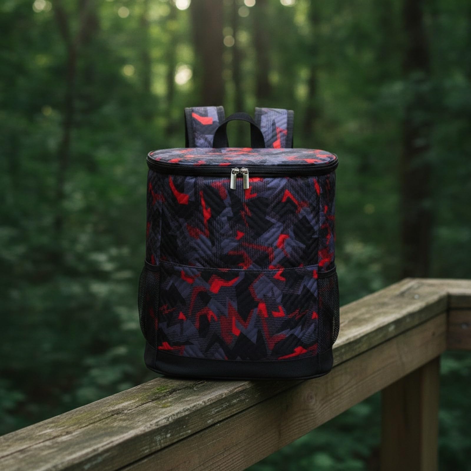 Mochila Enfriadora Práctica | Diseño Libres, Mochila Isotérmica con Bolsillo Frontal con Cremallera, Segura para Alimentos, Picnics, Camping, Negro