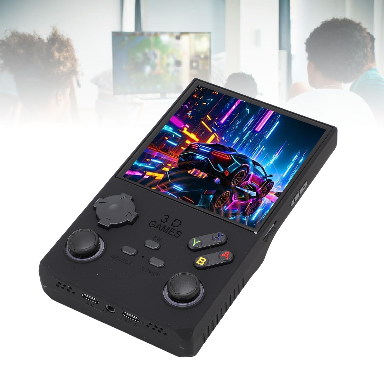 Yechiry Console di Gioco Portatile, Console di Gioco con Archiviazione da 256 GB, Quad Core RK3326 con 4 Schermi in Vetro Temperato, 45 Emulatori Integrati, Ideale per Giochi retrò (BLACK)