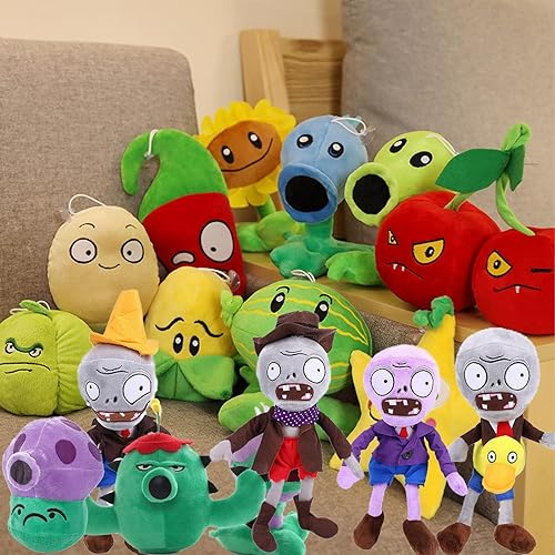 Miniatura 6 de JHESAO 3 piezas de plantas y zombis PVZ plantas de peluche Zombies Sets juguete, 1 2 muñecos de peluche suaves de peluche PVZ muñeca nueva