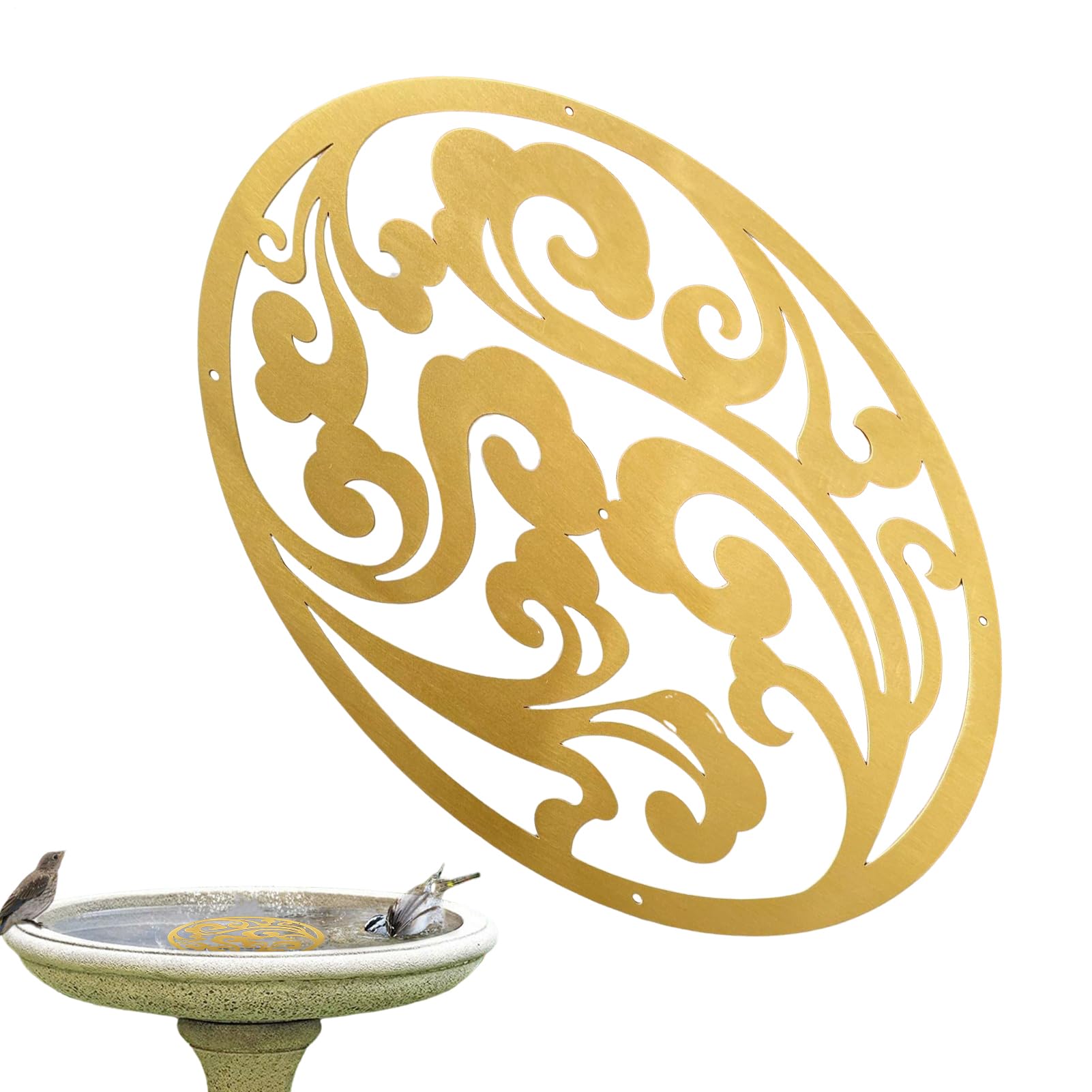 Copper Disc for Bird Bath, Pure Copper Cleaning Disk, Natural Algae Control, Pet-Friendly Maintenance Accessory, Ideal for Ponds, Tree Statues, Balcony Use, Winter Care, 3.94x3.94x0.08 in
