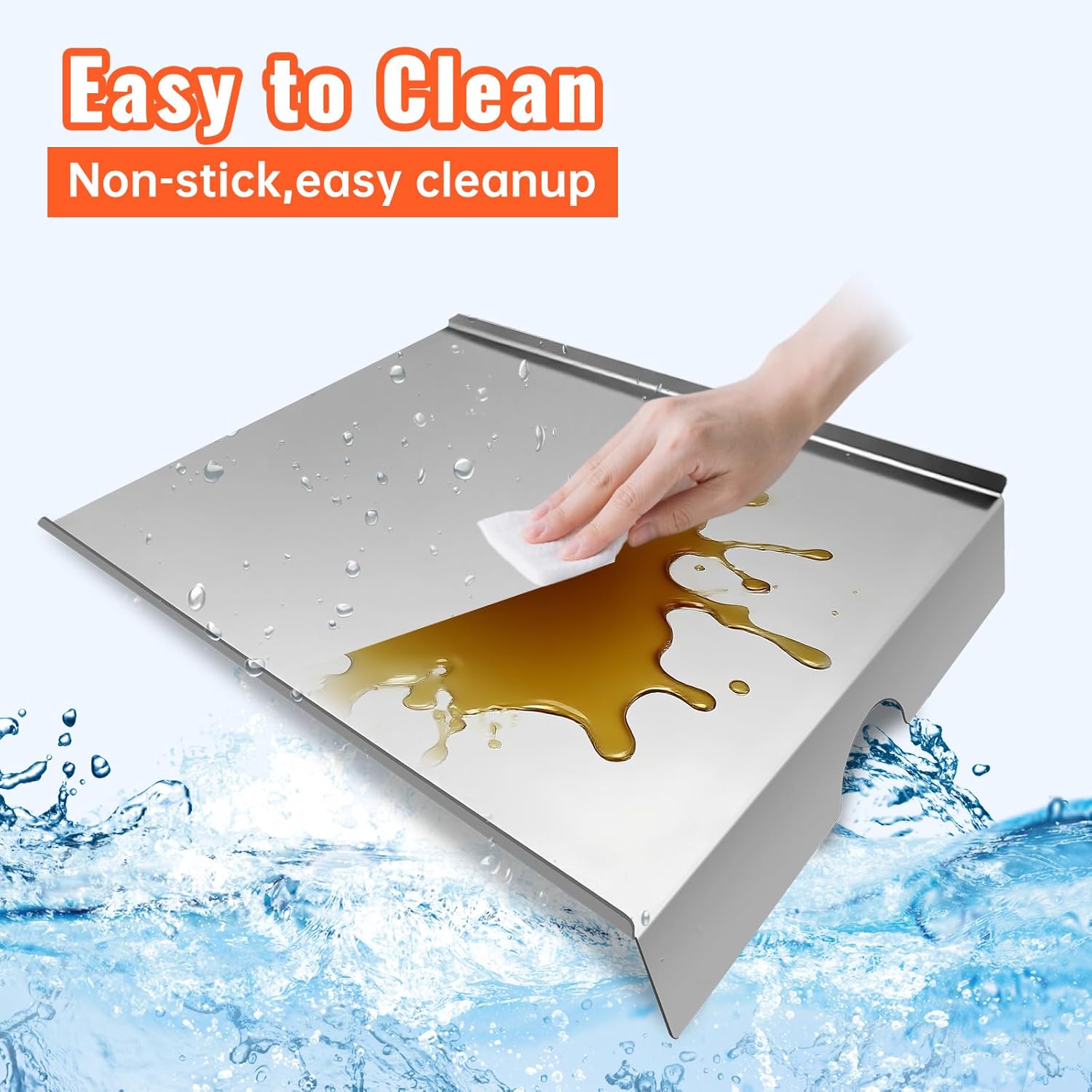 1PACK Grill Stainless Steel Wire Cooking Grate Grids with 1PACK Drip Tray Pan Griddle Replacement Parts for Traeger Pro 575,Traeger BAC012,PG24-70 Models Replaces