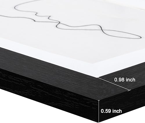 Vista 302 de eletecpro Juego de 10 marcos de fotos de 8.5 x 11 pulgadas, collage de fotos, decoración de pared, fotos de 5 x 7 con paspartú o de 8.5 x 11 Negro