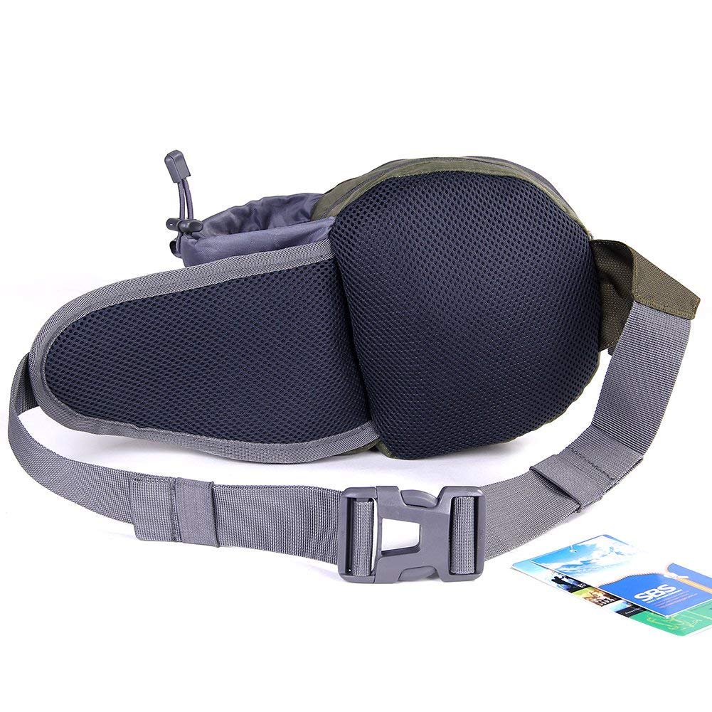 EGOGO Viaggi Sport Pack Fanny Pack Barbone Marsupio Escursionismo Borsa con Porta Bottiglia d'Acqua S2209