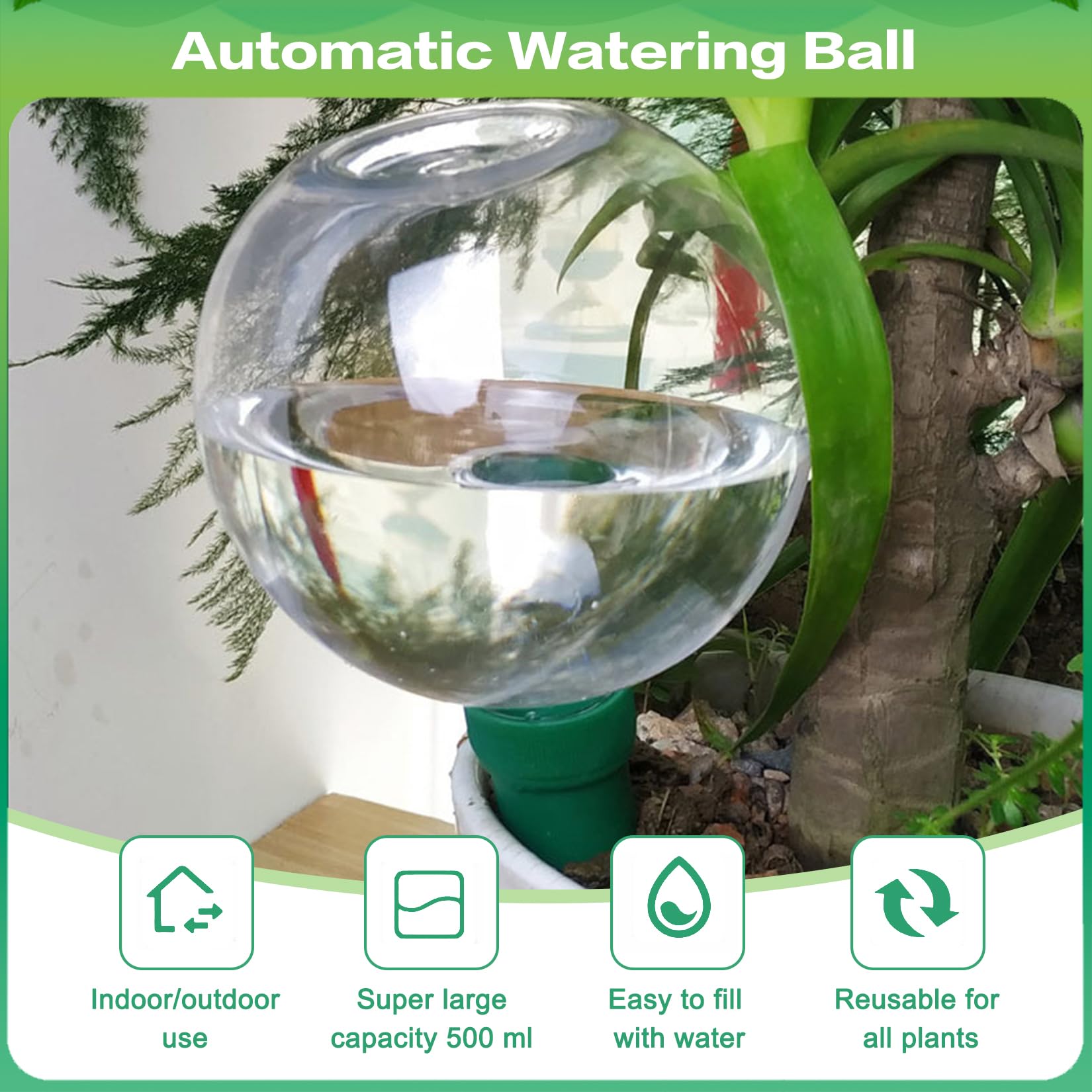 8 Pièces Distributeur Eau Plante Arrosage Plante Interieur Arrosage Automatique Interieur Plantes De Balcon Et De Jardin Idéal pour Les Vacances Et Le Quotidien (500 ML