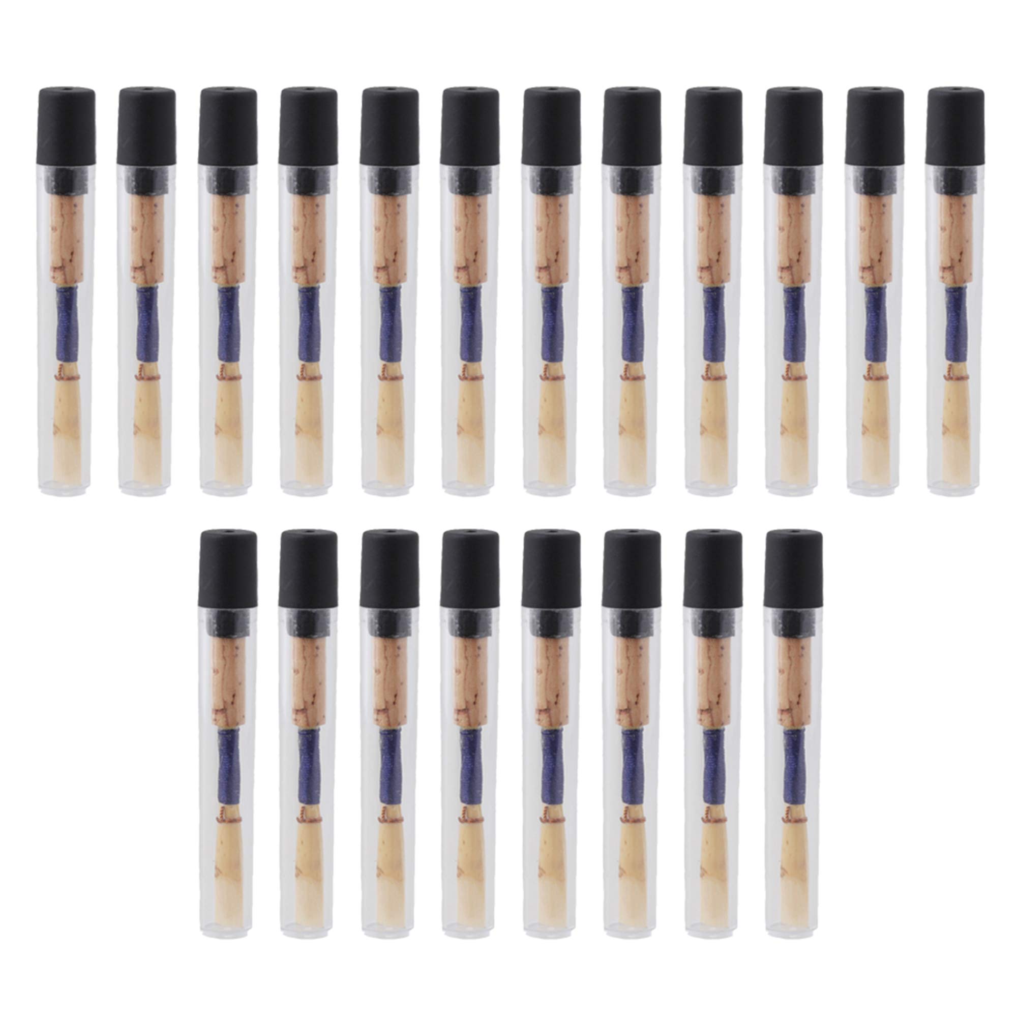 Yibuy 20 piezas medianas de 2.5 Oboe Reed piezas de instrumento de viento mediano con tubos