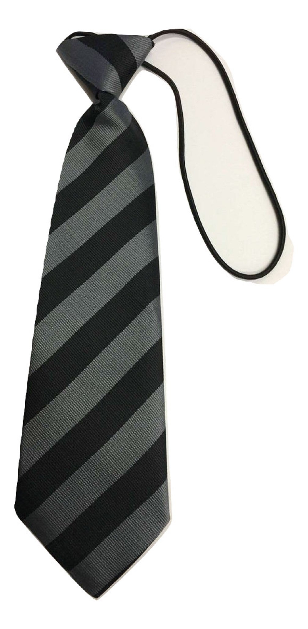 Ll Boys Darkgray/Black L&L® Striped School Kid Children Wedding Event Prom Party Plain Necktie Tie Uk ()