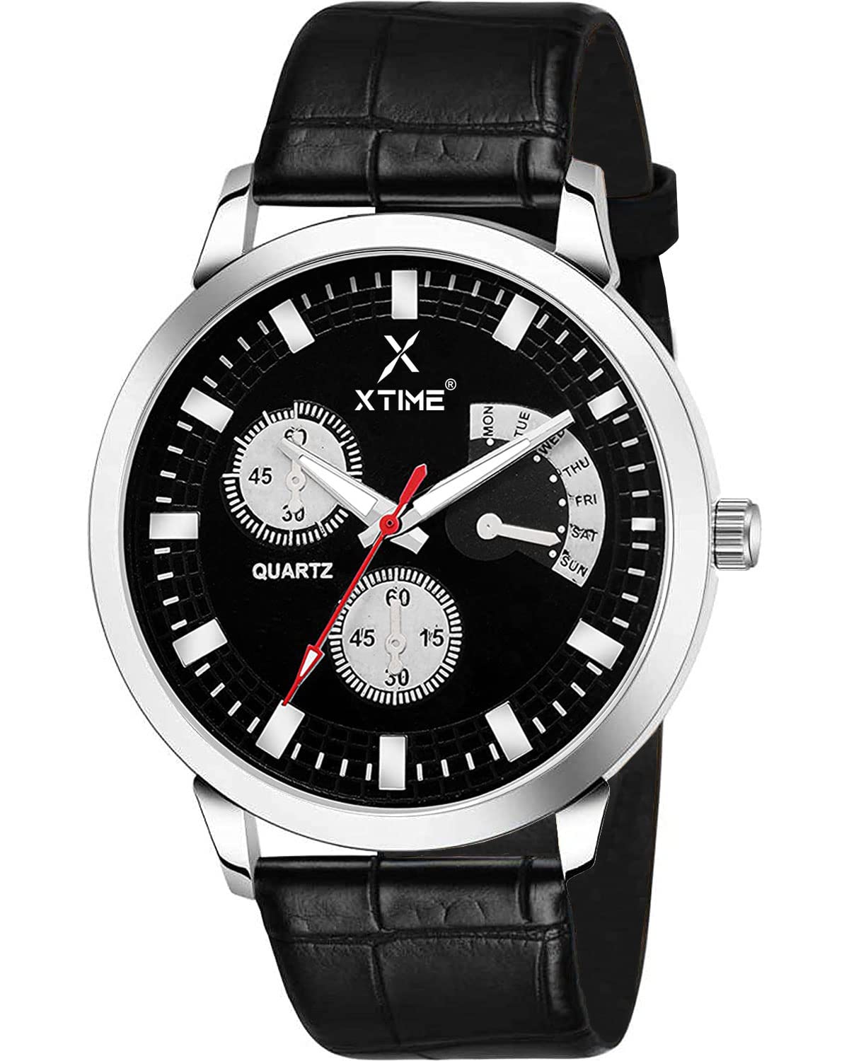 XTIME Analogue Watch Black Dial & Black Leather Look Resin Strap for Mens & Boys (B0BNX9VVVZ) Amazon Price History, Amazon Price Tracker