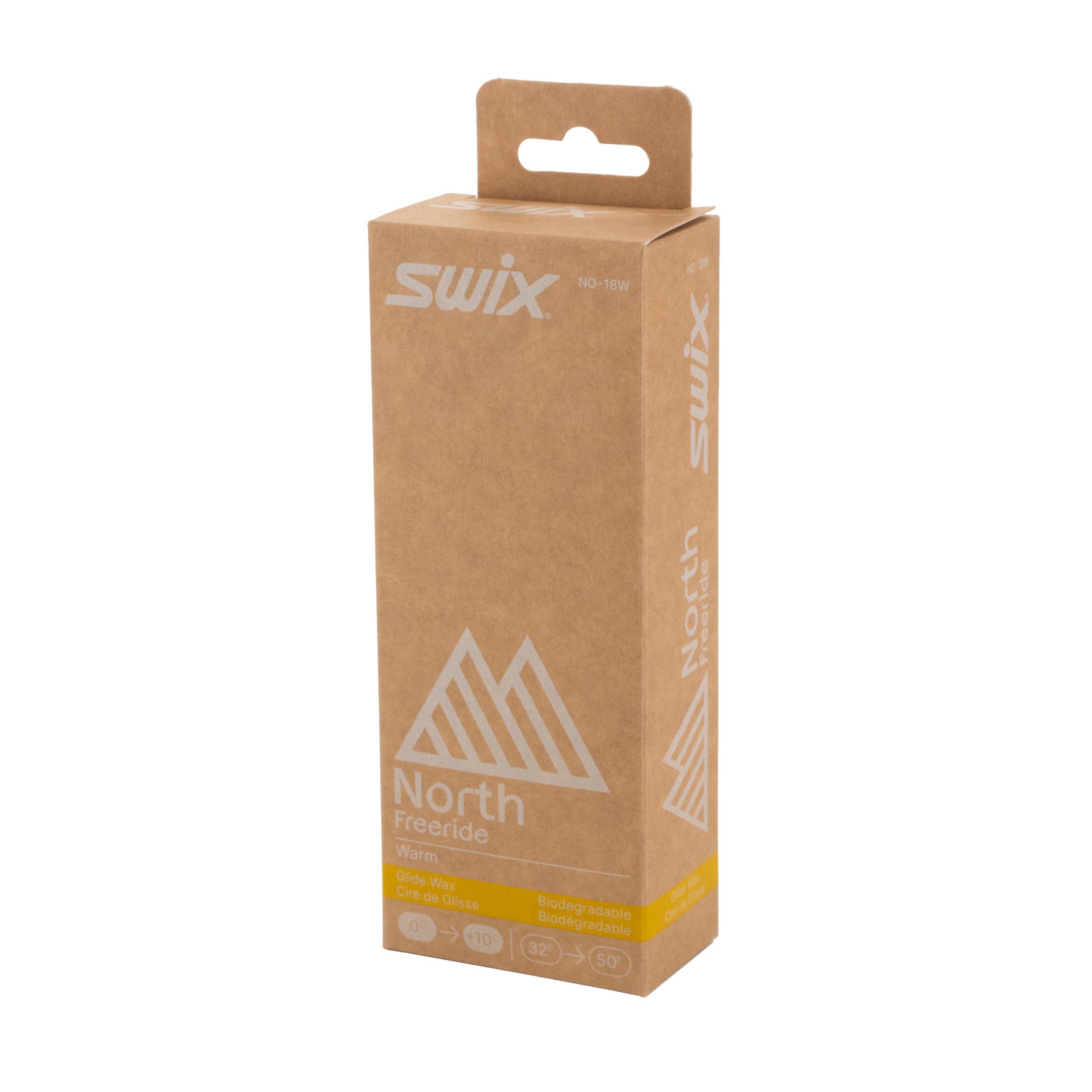 Swix North Speed Brick Warm Spring Freeride Wax, 180g, Yellow
