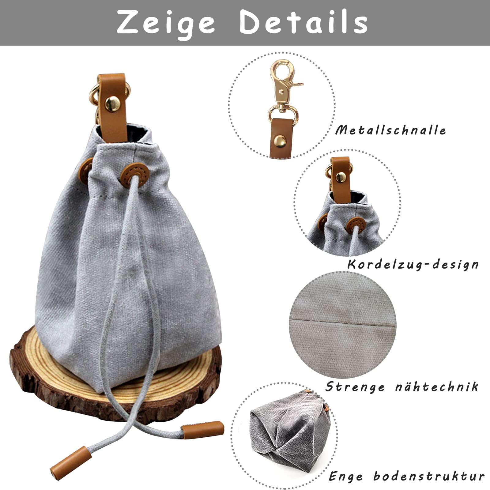 Sac à Friandises Pour Dressage De Chien - Pochette Avec Clip, Mains Libres, Pour Promenades Et Entraînement