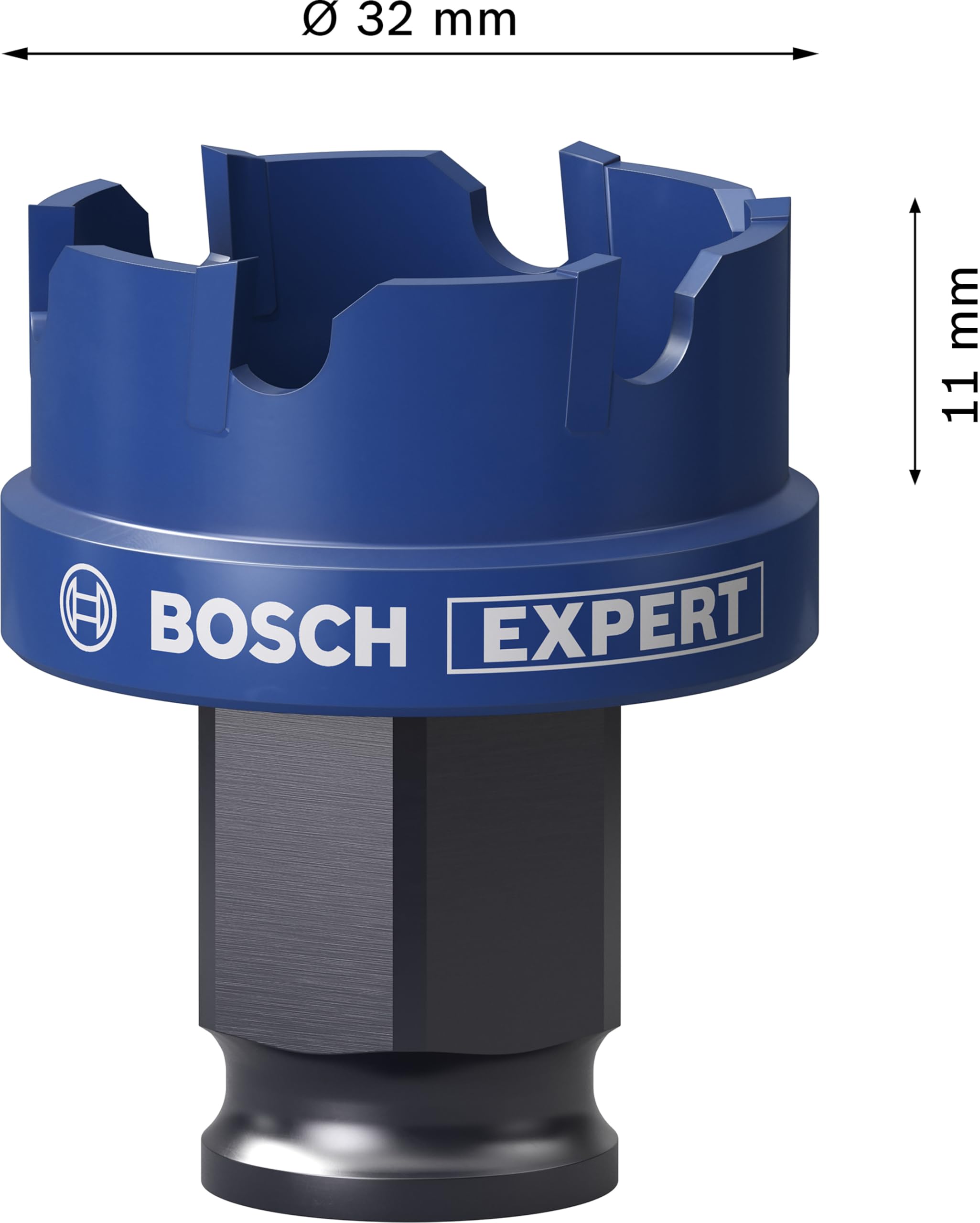 Bosch 1x Otwornica EXPERT Sheet Metal PC Plus (do Blachy stalowe ze stali nierdzewnej, Blachy stalowe, Ø 32 mm, Professional Akcesoria Wiertarki)