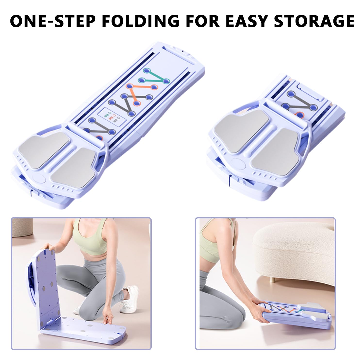 8 in1 mini Reformer Pilates, Reformer Pilates per Casa, Multifunzione Pieghevole Tavola Pilates per Casa, Automatic Rebound