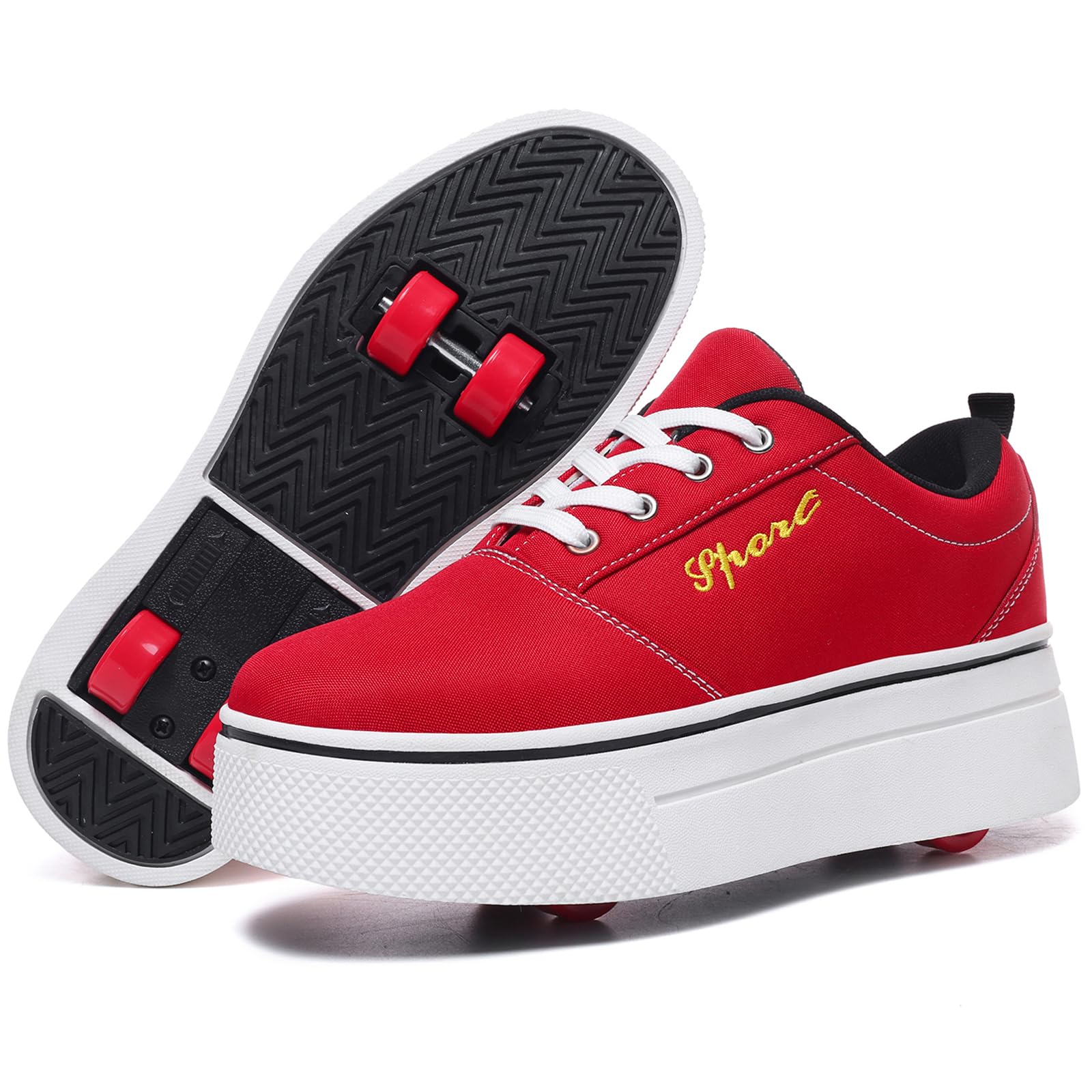 Pattini a rotelle per bambini, ragazze, ragazzi, scarpe da skateboard, rimovibili, 4 ruote, eleganti, resistenti, comode, divertenti