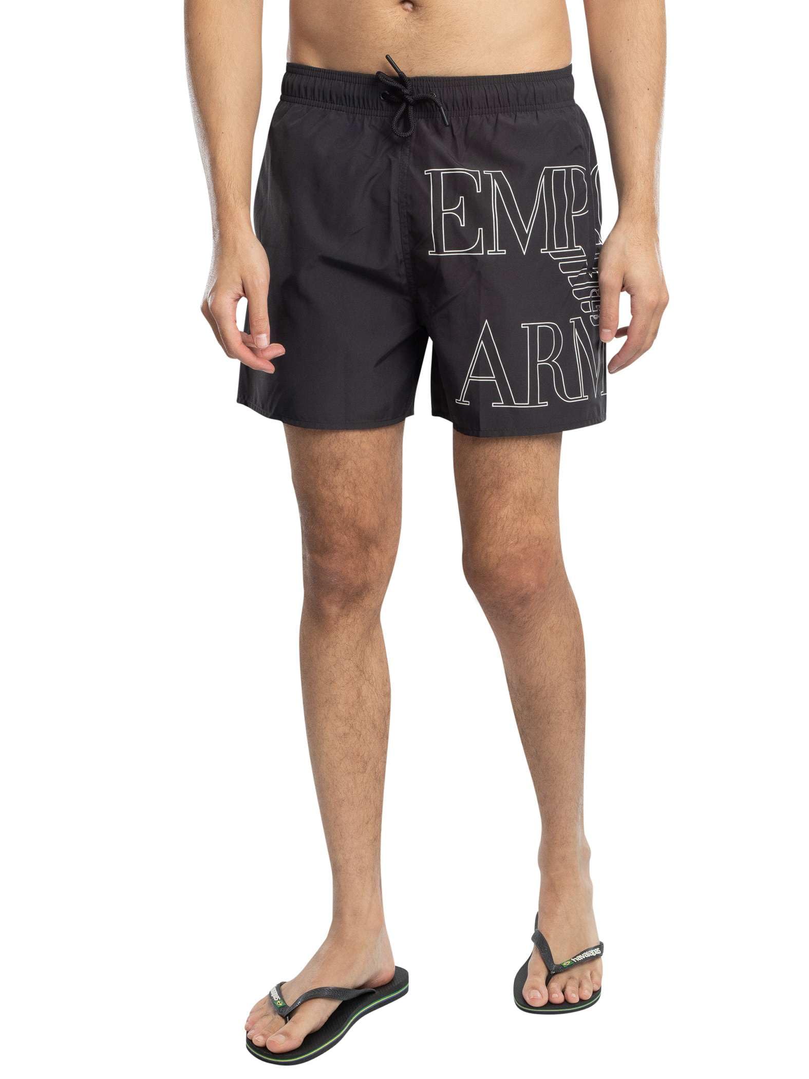 Emporio Armani Herren Schwarz Man Bold Logo Mid Boxer M, M