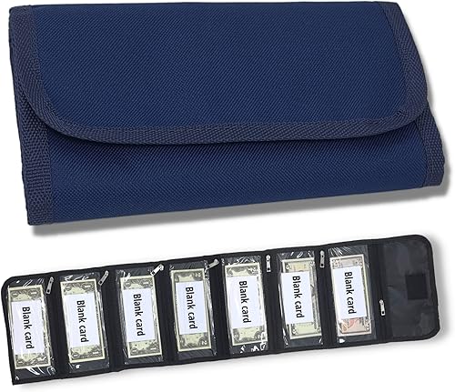Miniatura 9 de GIDABRAND Organizador de dinero para dinero en efectivo, 7 ranuras con tarjeta en blanco, organizador de billetera para presupuestos, viajes,