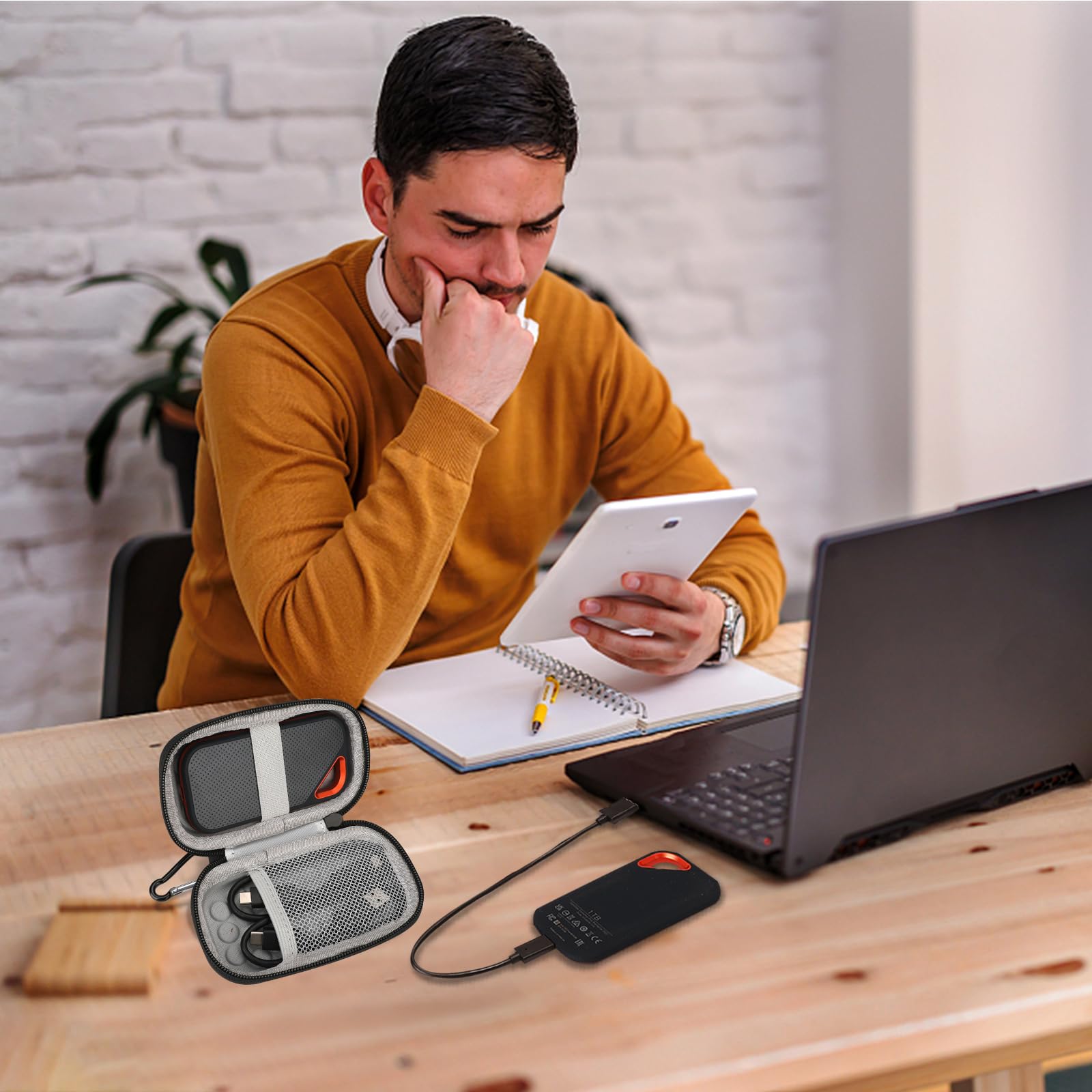 Étui De Disque Dur Externe Pour Sandisk Extreme PRO 1 To, 2 To, 4 To, 128 Go, 256 Go, 500 Go/Sandisk Extreme Portable SSD, étui De Transport Rigide En EVA, Sac De