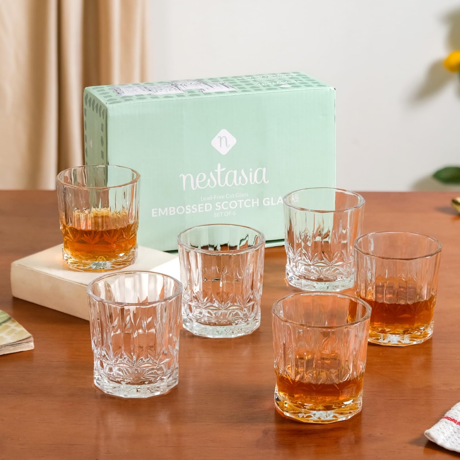 Prism Cut Whiskey Glasses - Set of 6 -19 Prism Cut Whiskey Glasses - Set of 6 -19