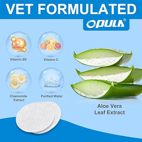 Vista 3 de 300 toallitas biodegradables, hipoalergénicas, limpiadoras de ojos de gato y perro, toallitas quitamanchas de lágrimas para mascotas, almohadillas