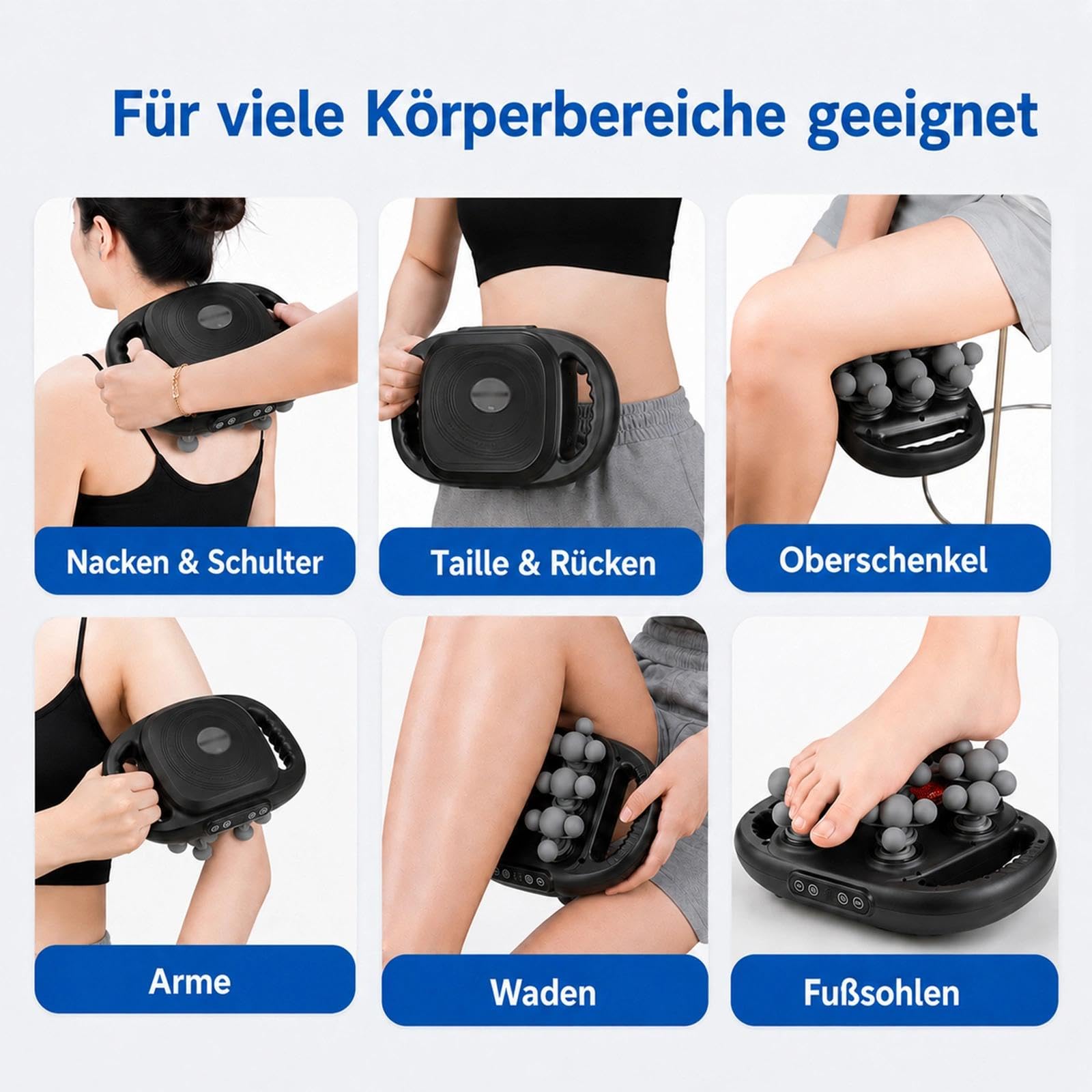 Massagepistole Tiefenwirksames Massagegerät für Rücken, Schultern, Beine, Kopf, Füße, Nacken uvm. Unterstützt Triggerpunkt-Massage, Muskelentspannung,Stosswellentherapie.