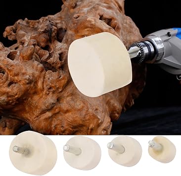 Tyenaza Cerium Oxide Glass Polishing Kit, 4pcs Felt Polishing Wheel with 8 Oz Cerium Oxide Powder, Ceramics Polishing Kit