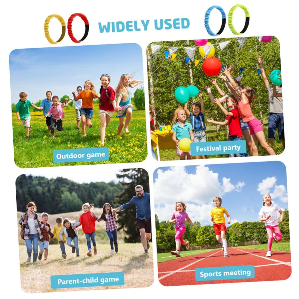 Toyvian 30piezas Bandas De Tres Piernas Coloridas Cintas Elásticas para Aire para Adultos y Suministros De Fiesta Divertidos