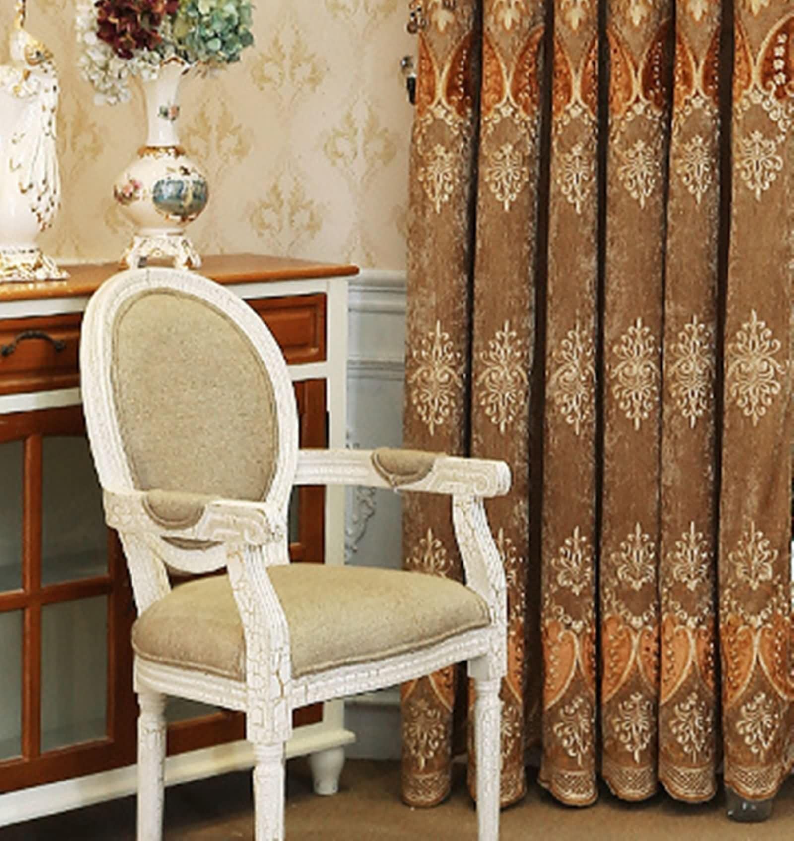 Rideaux en polyester occultants Beydodo avec oeillets pour obscurite totale de chambre