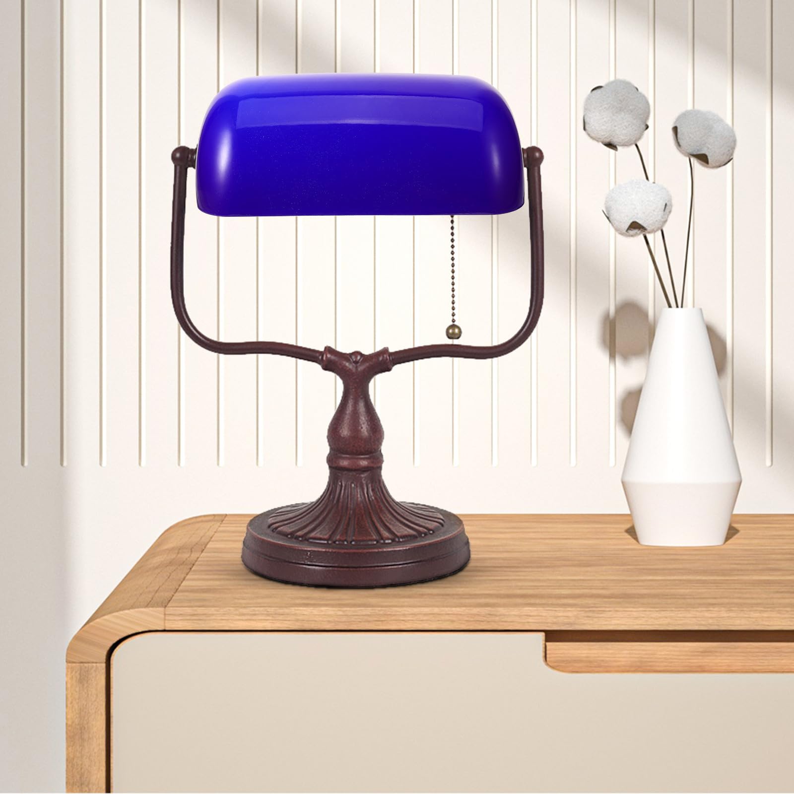 jour Léger et Facile à Installer Vintage en Verre Bleu pour Lampe de Table de Pendaison de Crémaillère pour Bureau ou