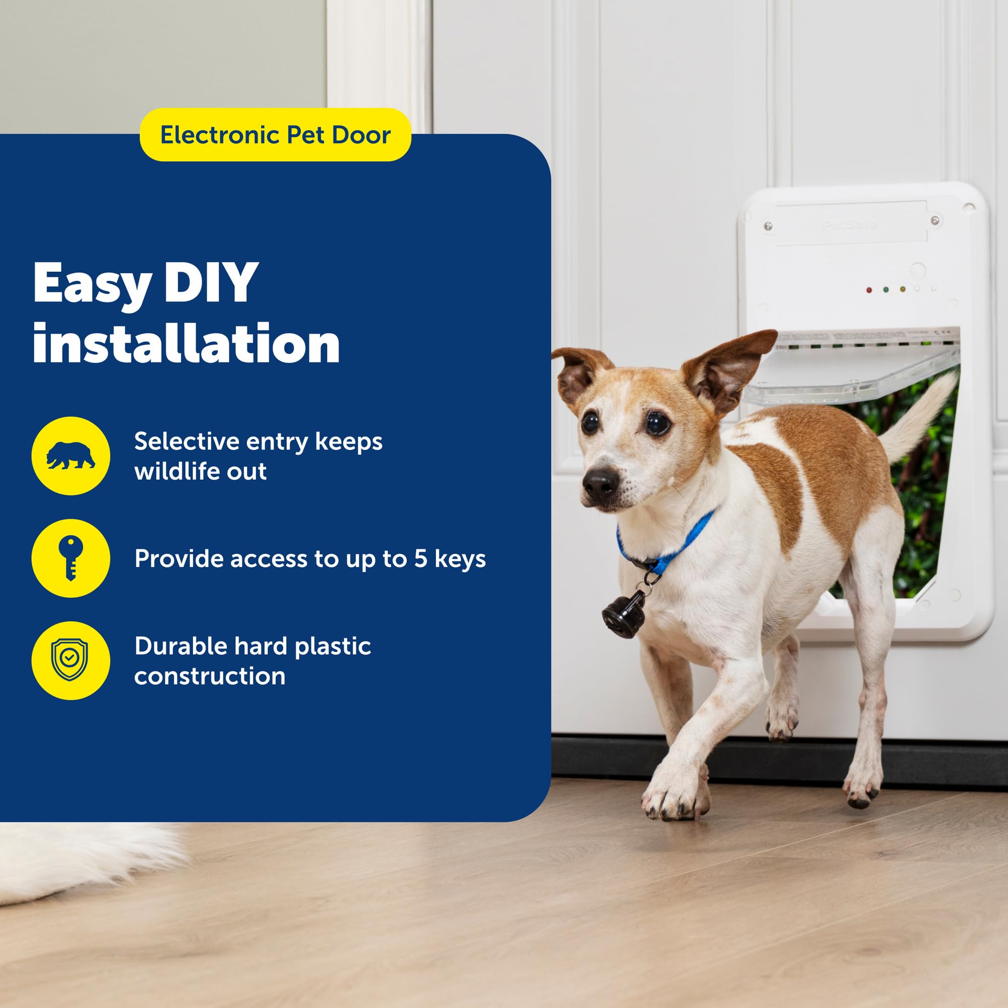 PetSafe electrónico smartdoor, automático Puerta de Perro y Gato, Collar Activado con smartkey, pequeño o Grande