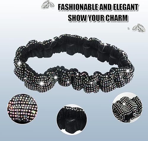 Miniatura 3 de Funda brillante para espejo retrovisor, protector elástico de felpa para espejo retrovisor, con diamantes de imitación brillantes decorativos para