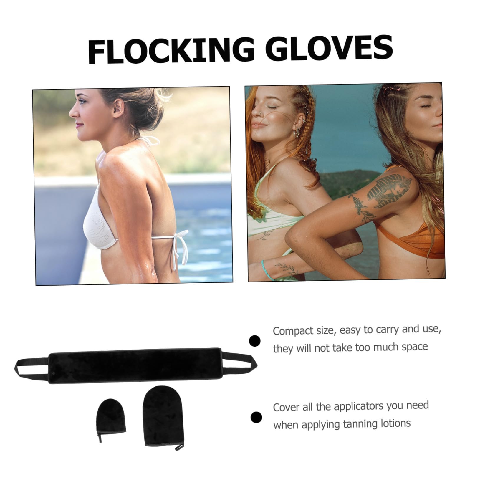 3sets Selbstbräuner Mitts Schicht Gesicht Handschuh Zurück Für Lotion 3 Stücke * 3