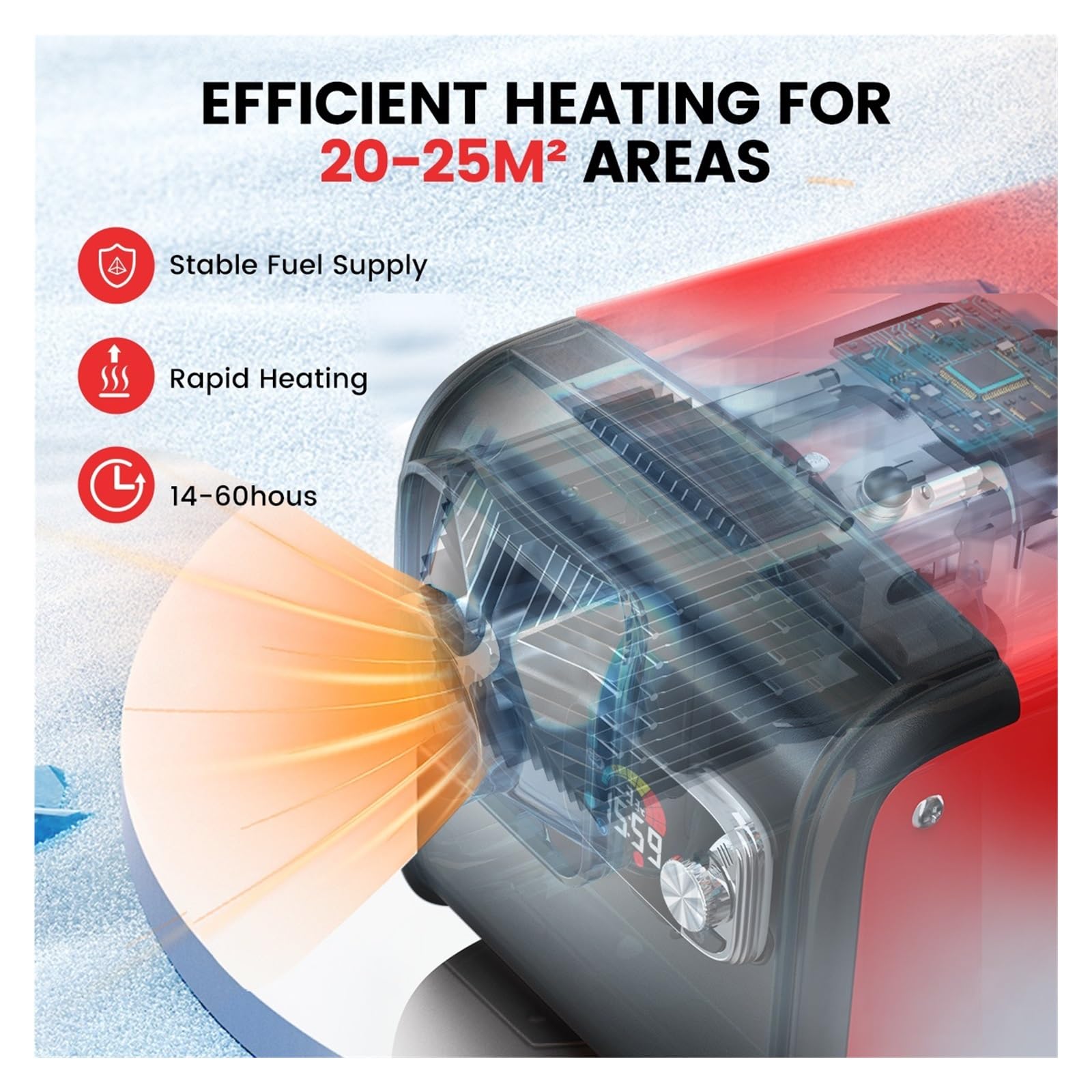 Nagrzewnica Powietrza Diesel 5-8 KW 12 V, Postojowa Z Przełącznikiem Obrotowym Do Samochodów Osobowych, Ciężarowych, Łodzi I Kamperów, 24 Łatwy w instalacji