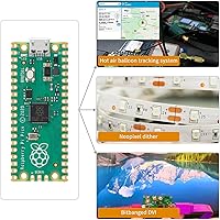 Vista 6 de Placa de desarrollo Raspberry Pi Pi Pi, Raspberry Pi RP2040 procesador ARM Cortex M0+ de doble núcleo, funciona hasta 133 MHz, soporte CC++Python, 2