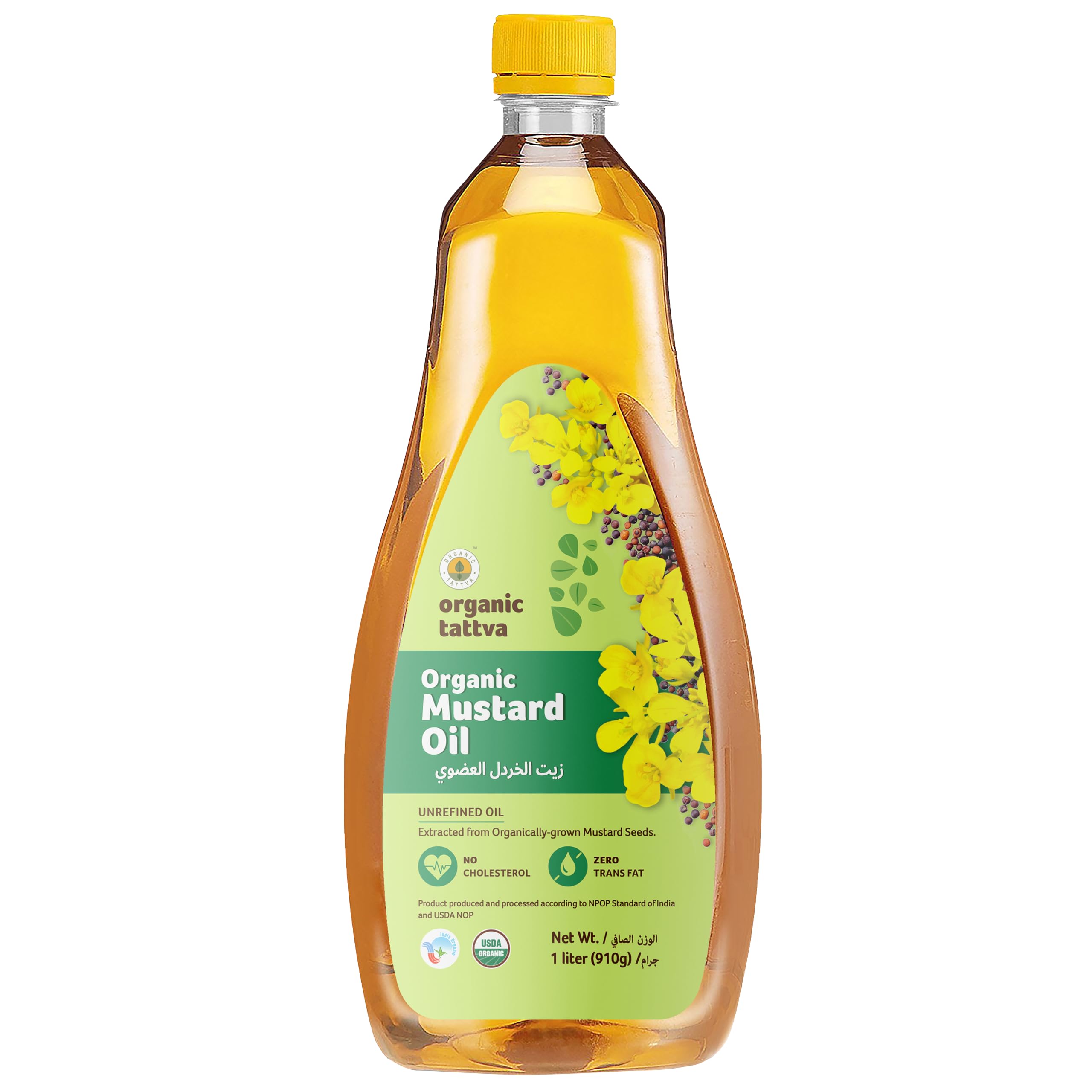 ORGANIC TATTVA Unrefined Mustard Sarso Cooking Oil 1L