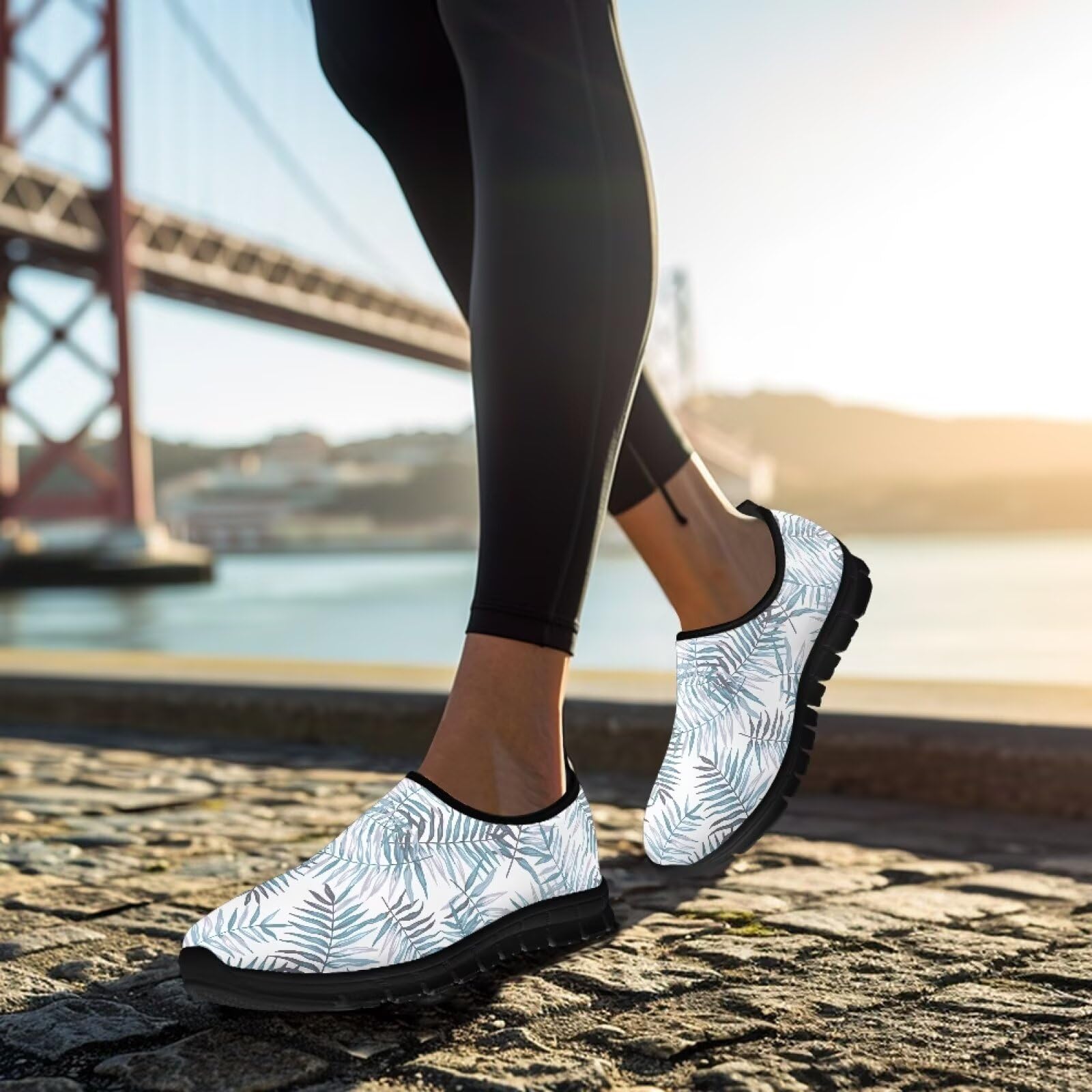 Męskie buty do biegania w mieście, lekkie podparcie łuku, oddychające mokasyny na rower, kemping, spacery, czarna podeszwa, Gałęzie sosny, 40 EU