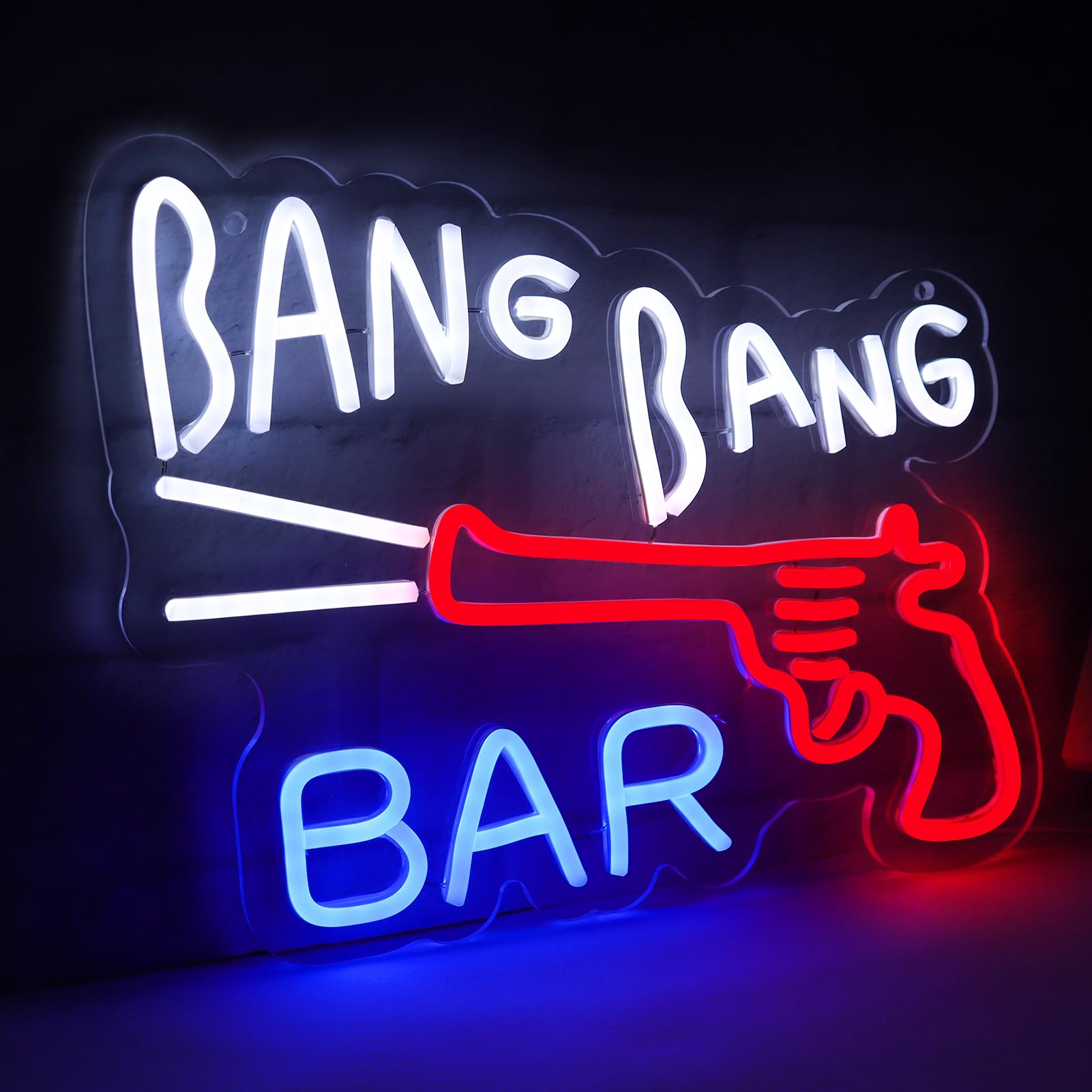 JFLLamp BANG BANG BAR Neon Signs for Wall Decor The Roadhouse Neon