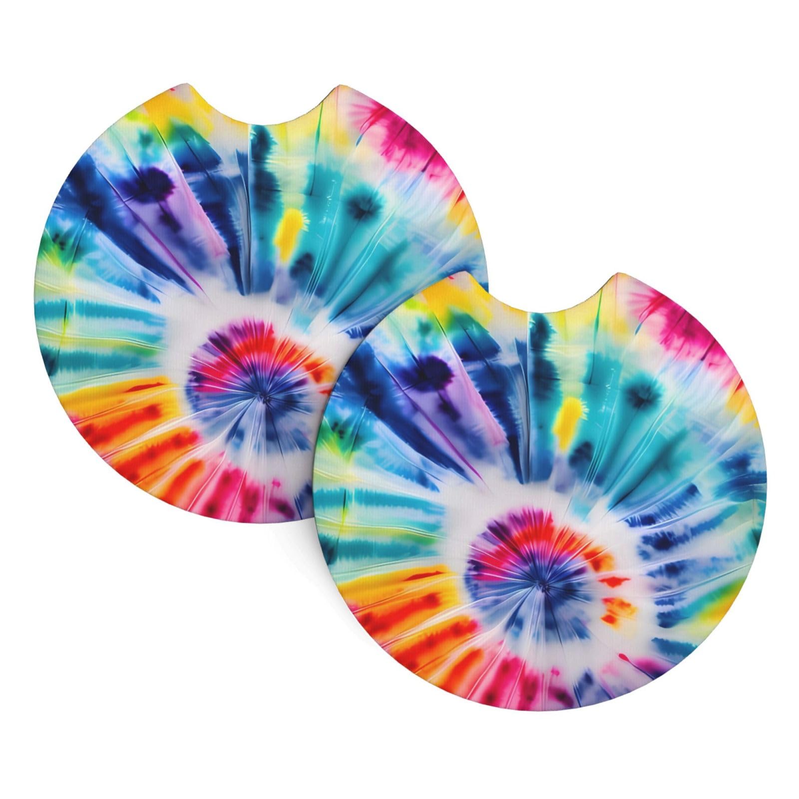 2 Pack Car Coaster for Cup Holders Beautiful World Rainbow Tribe Car Cup Coaster 2.7" Neoprene Non-Slip Automotive Cup Mat Universal Auto Car Interior Accessories for Women Men Cup Pad