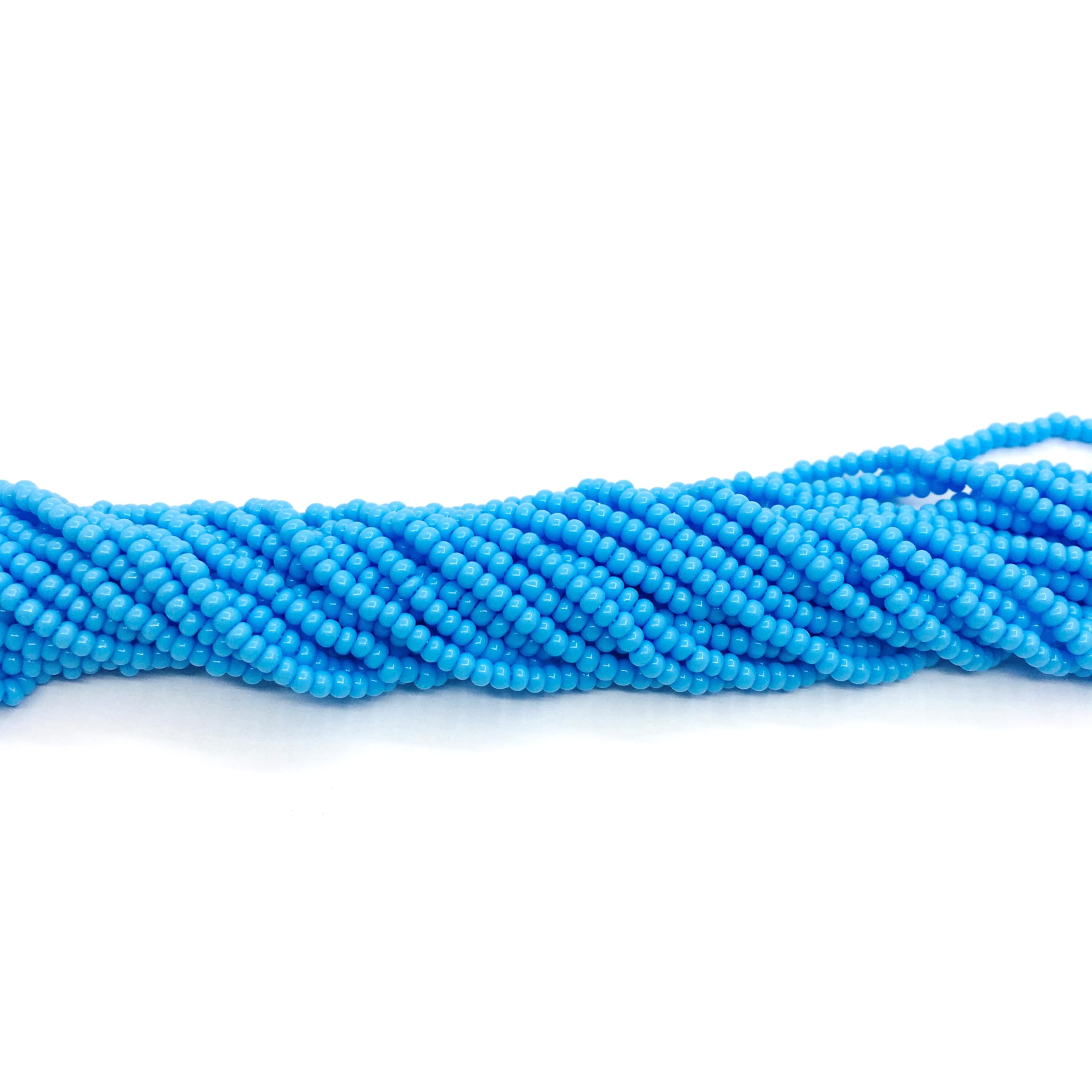 Perlin 2 mm Seed Beads Glass Beads Indian Beads Seed Beads Pony Beads Preciosa Ornela Czech 11/0 on Multiple Strands 9000 Pieces (Blue Opaque) - Image 2